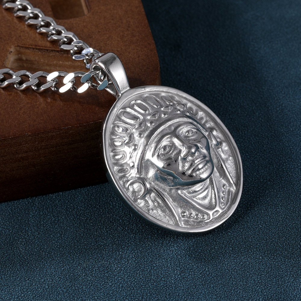 Vintage Indian Chief Stainless Steel Pendant Necklace丨DZ47-5-DP-JinBaoJewerly