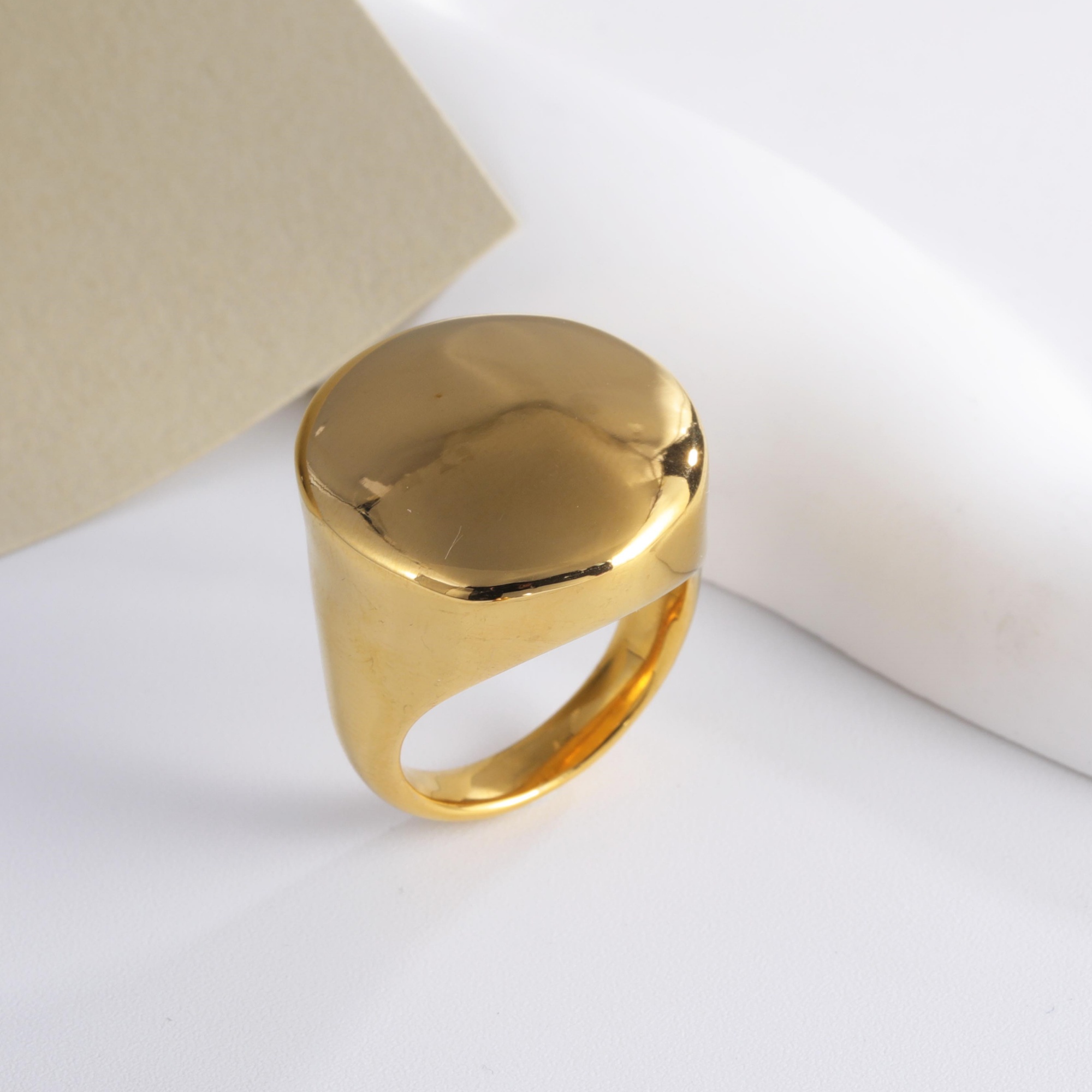 Classic Design Brushed Stainless Steel Men's Waterproof Ring丨G003835-JinBaoJewerly