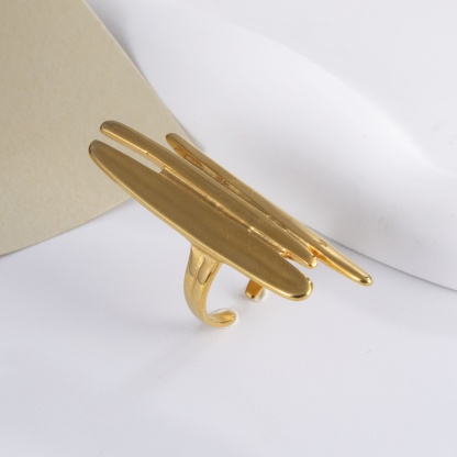 Minimalist Intersecting Stainless Steel Ring for Women | N001159-JinBaoJewerly