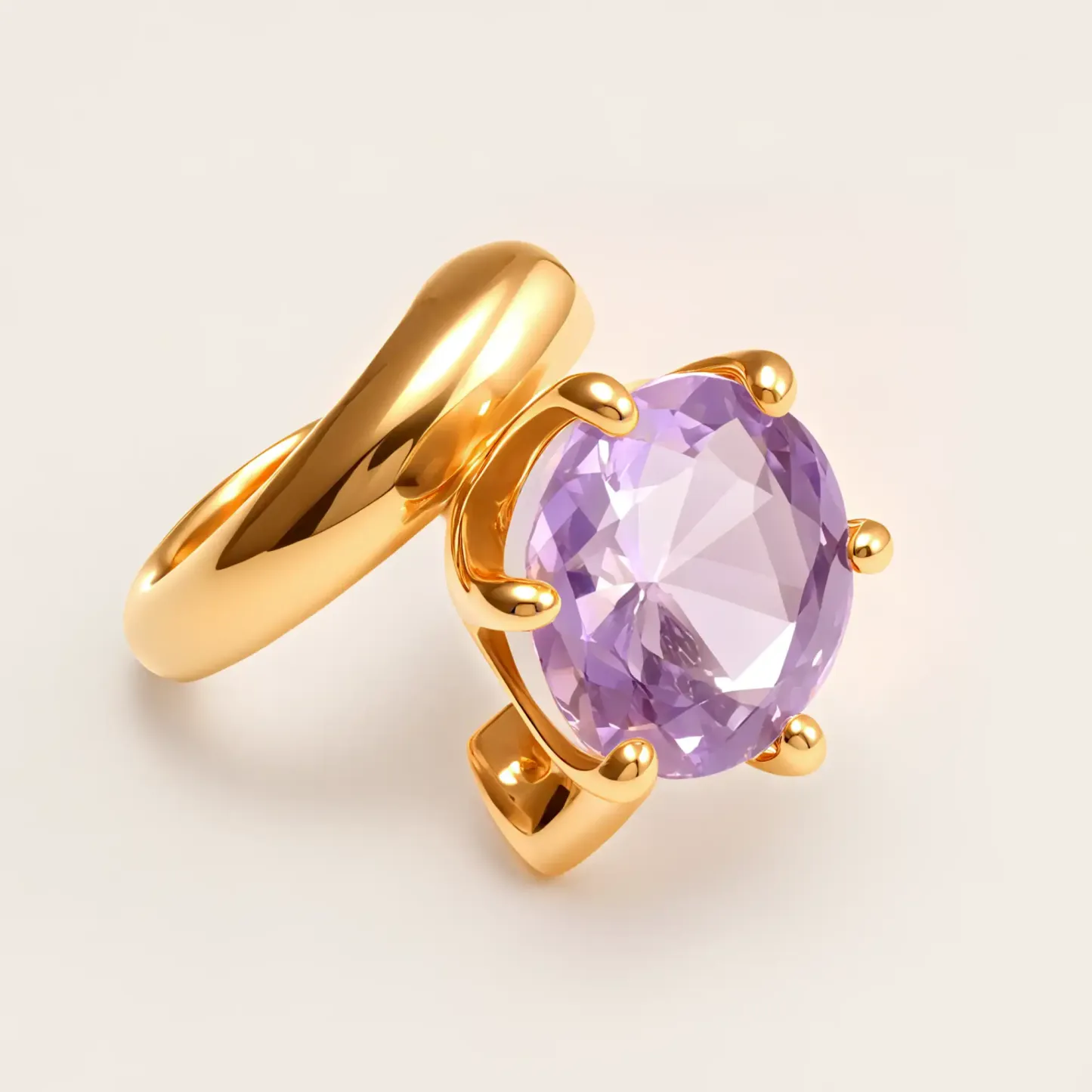 Luxury Style Colored Crystal Stainless Steel Women's Ring丨XHBL-1-HO-JinBaoJewerly