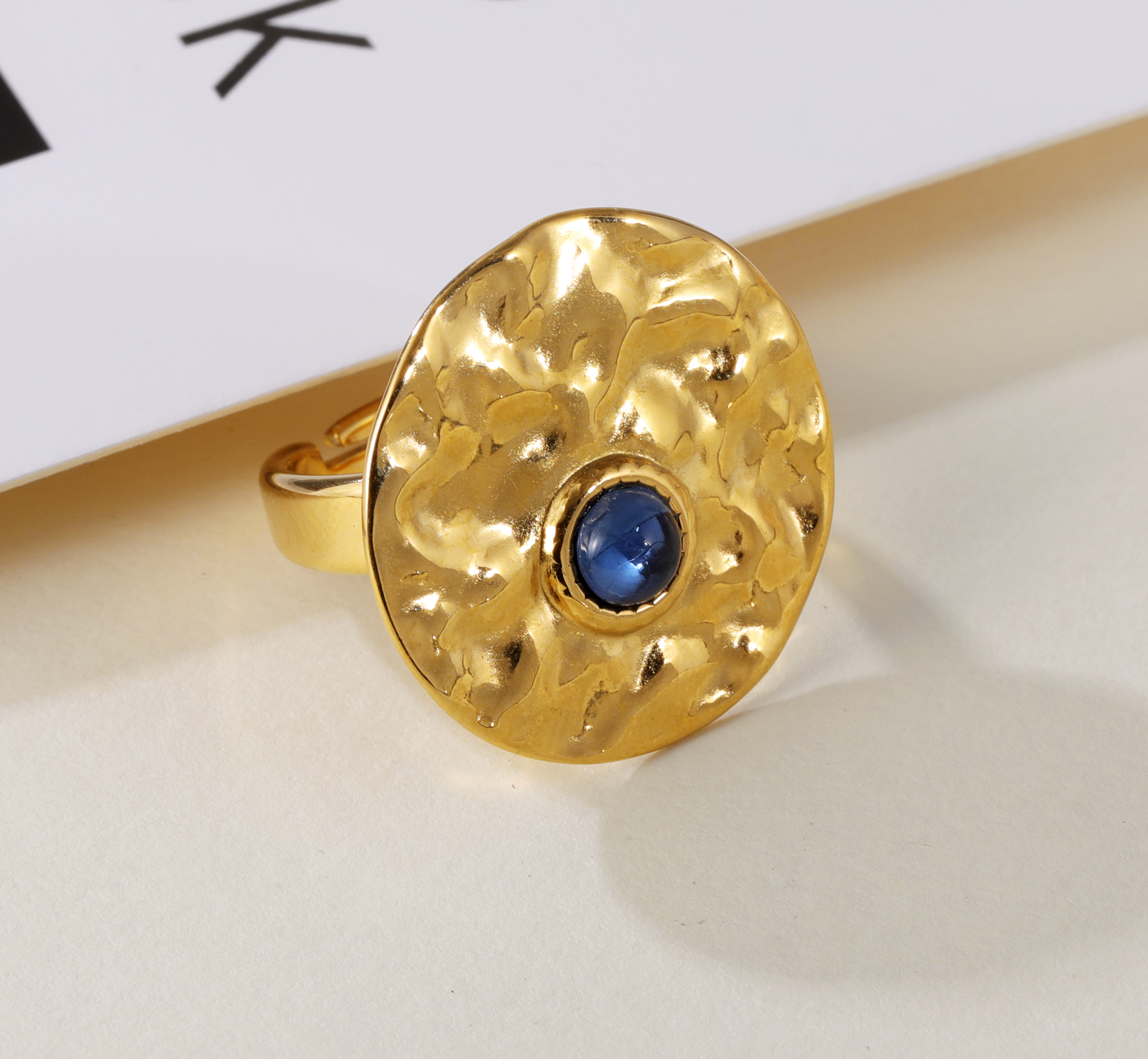 Rhythm of Blue Fold - Creative Round Ring for Women | G005411-JinBaoJewerly