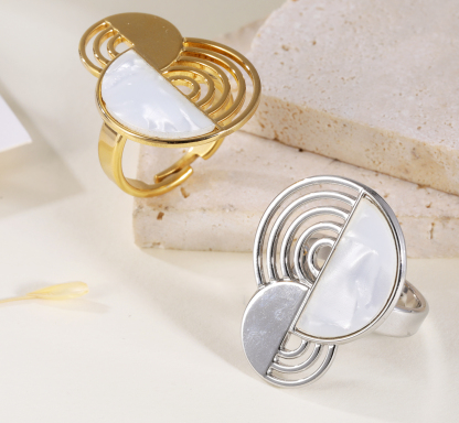 Rhythm of Seashell - Creative Graphic Ring for Women | G005607-JinBaoJewerly