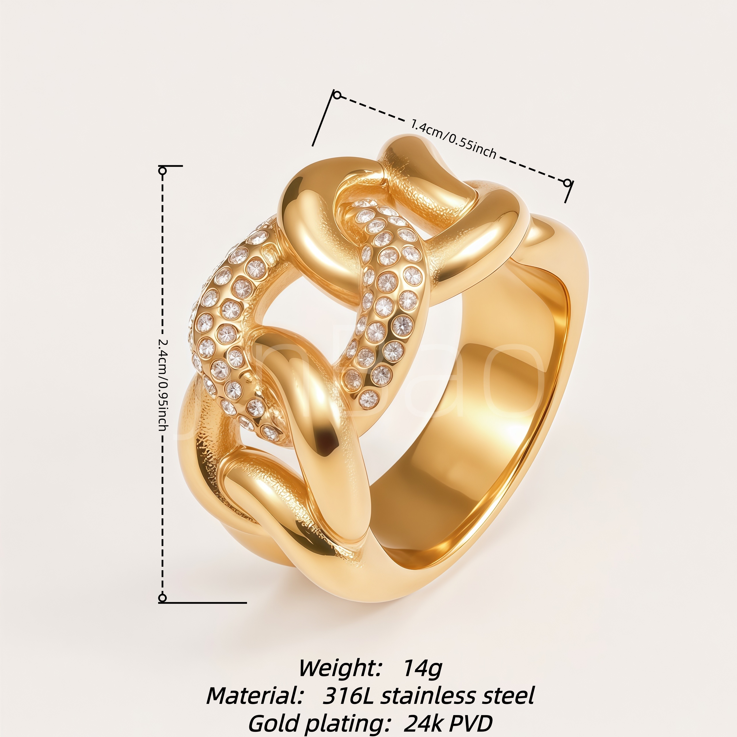 Multi‑Layer Intertwined CZ Pave Open Wide Women's Rings, Assorted Styles