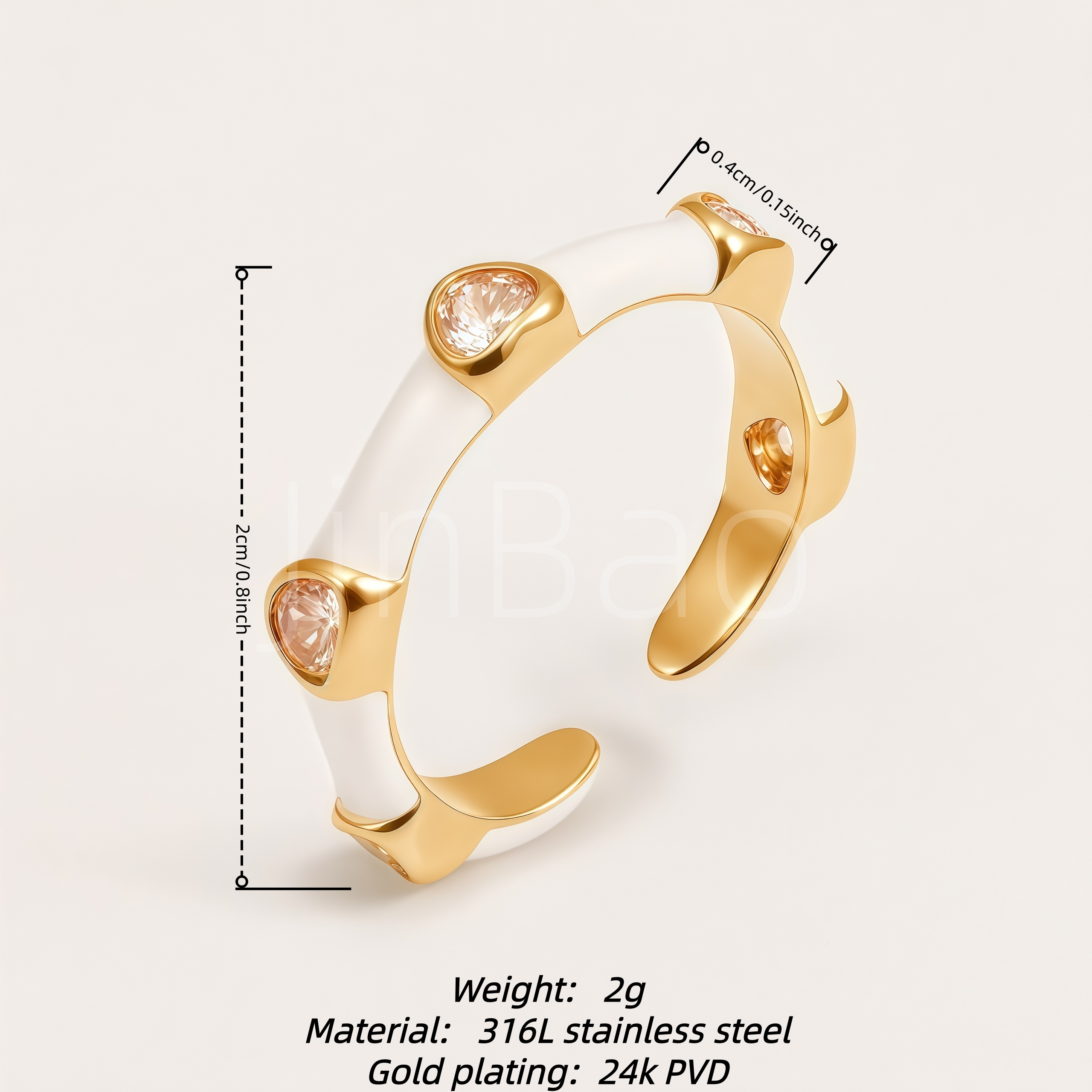 Dainty Minimalist 5-in-1 Mixed Enamel Women Ring