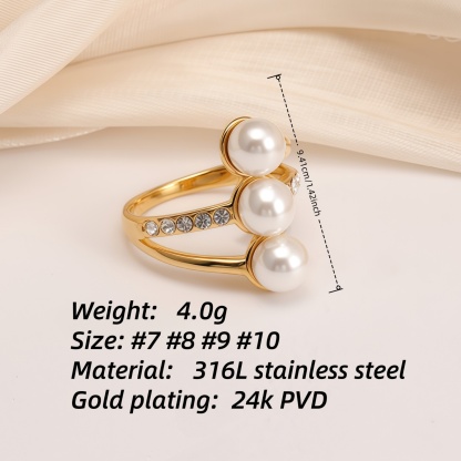 Gold Pearl Ring Collection - Elegant and Stylish Jewelry