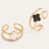 Four-Leaf Clover Gold-Tone Open Women Ring | N001915