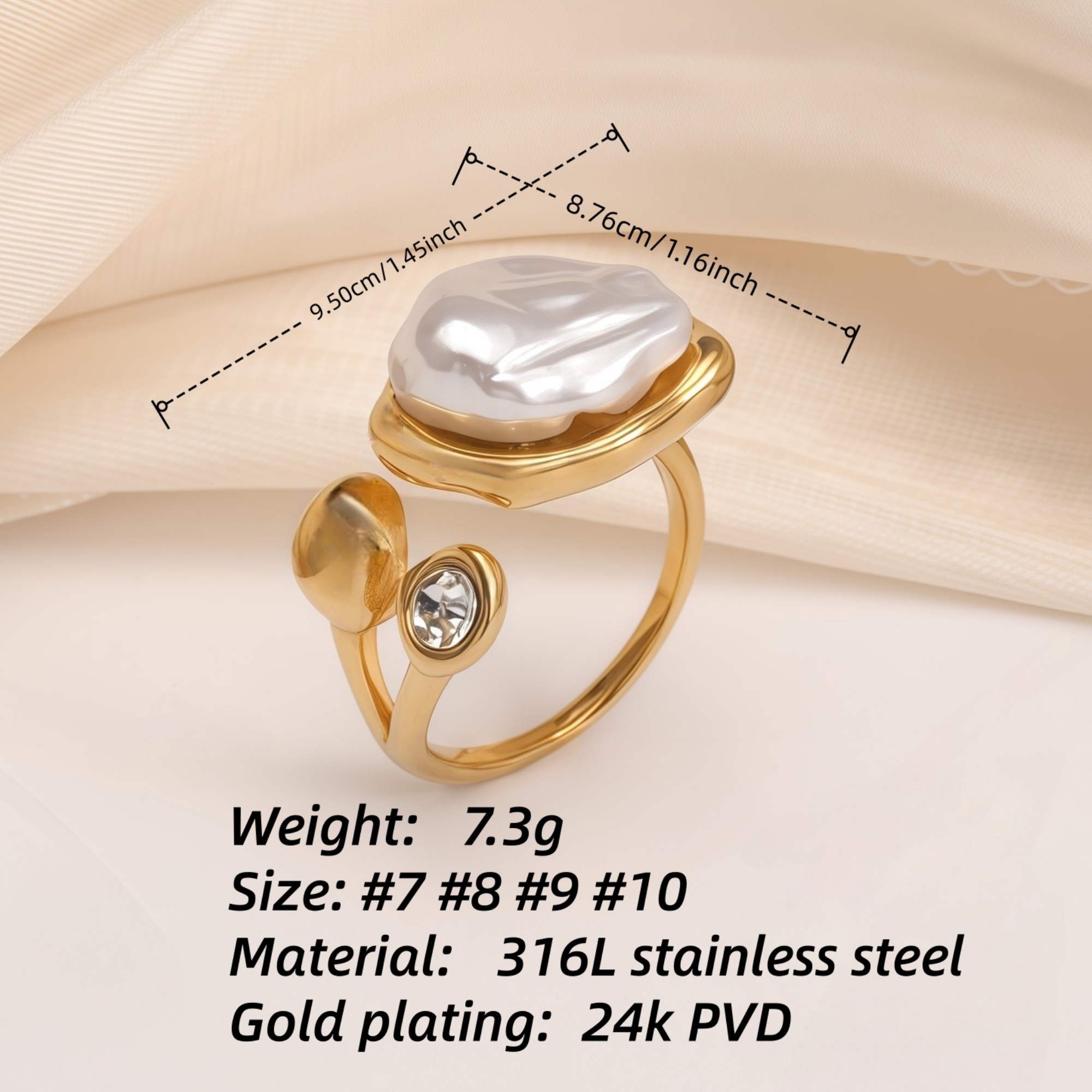 Gold Pearl Ring Collection - Elegant and Stylish Jewelry