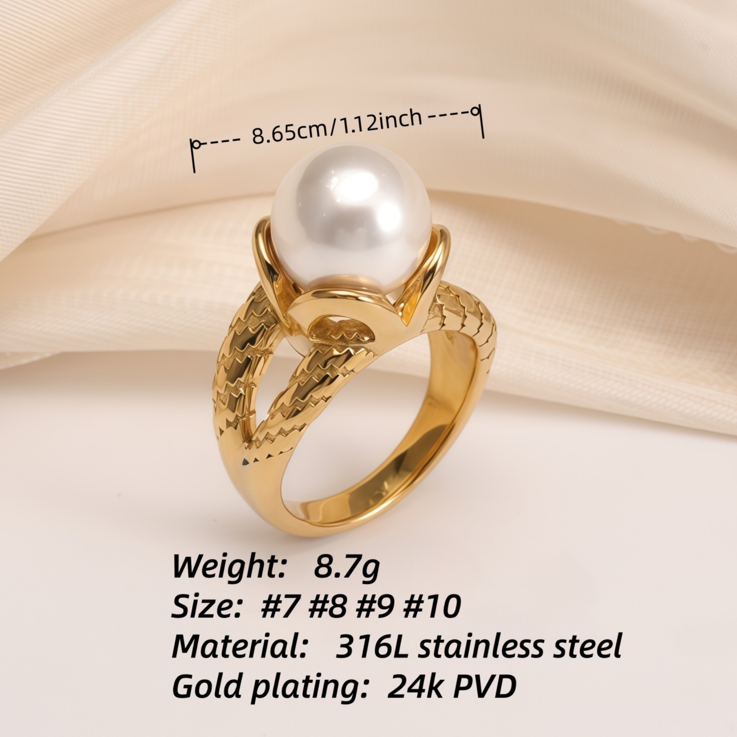 Gold Pearl Ring Collection - Elegant and Stylish Jewelry
