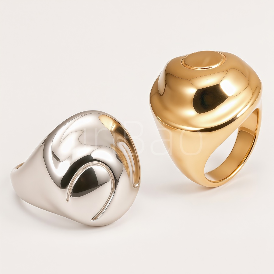 Minimalist Polished Smooth Chunky Women Ring | E00583
