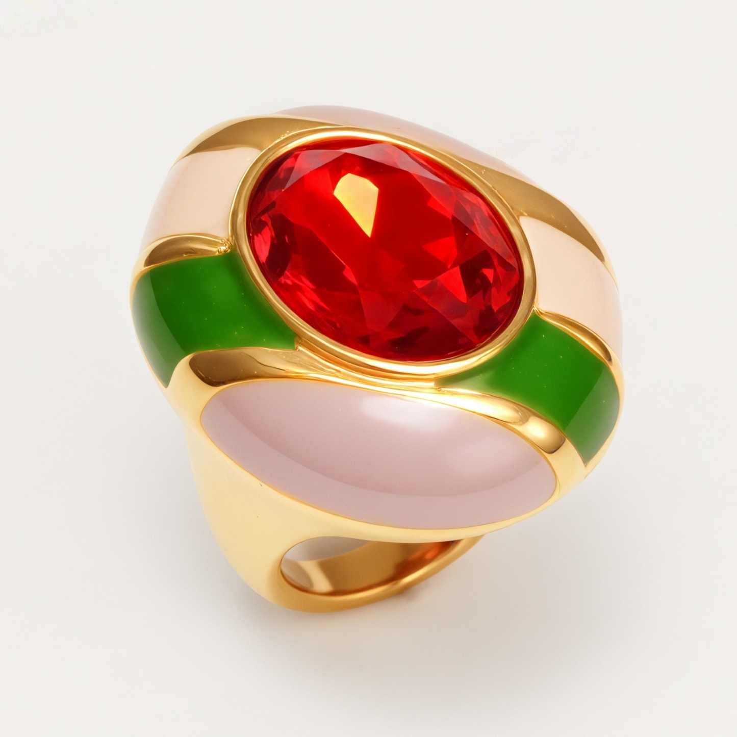 Classic Metal Enamel Gem - Set Ring - Trendy and Gorgeous Unisex Accessory | G004462JHU-JinBaoJewerly