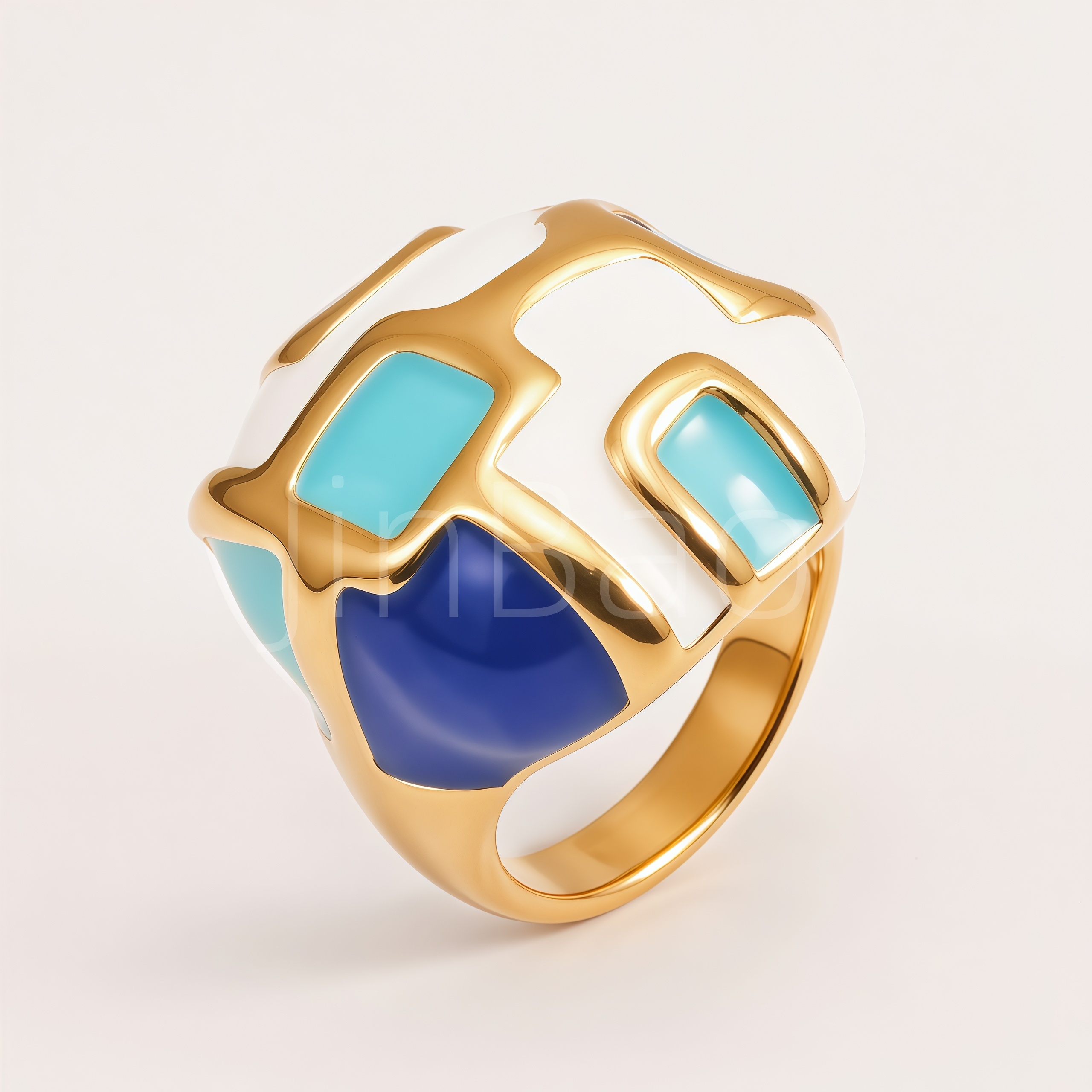 Women Chunky Dome Statement Ring Set | E00571