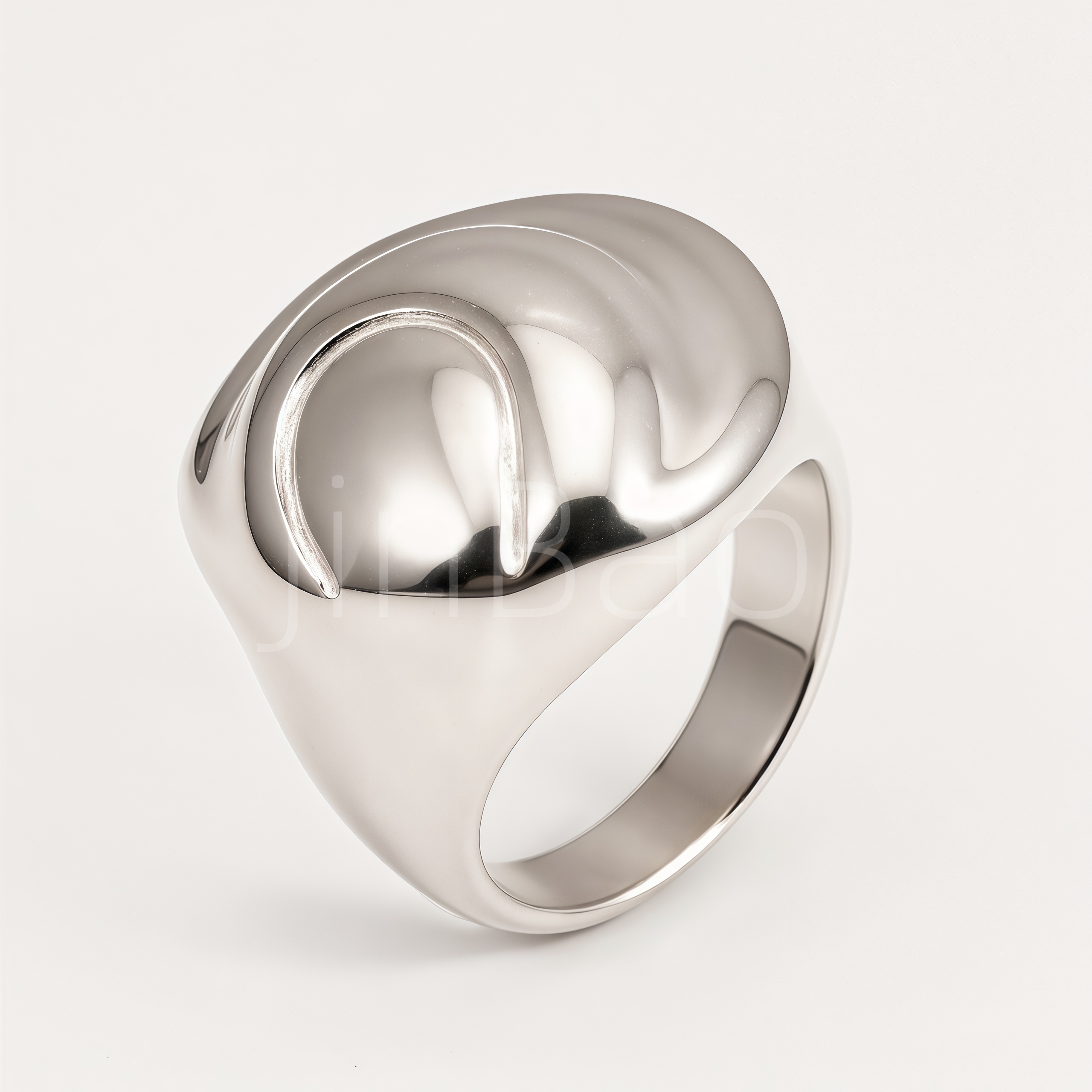 Minimalist Polished Smooth Chunky Women Ring | E00583
