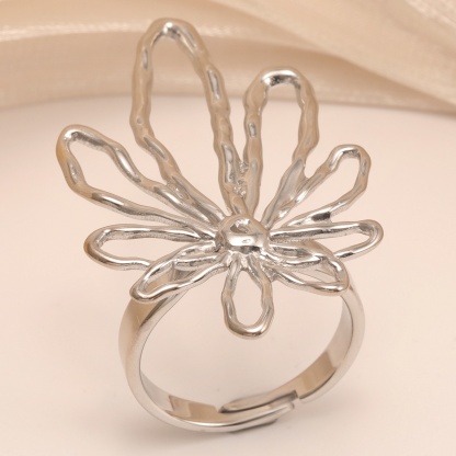 Bohemian Style Daisy - inspired Stainless Steel Women's Ring丨G005898-JinBaoJewerly