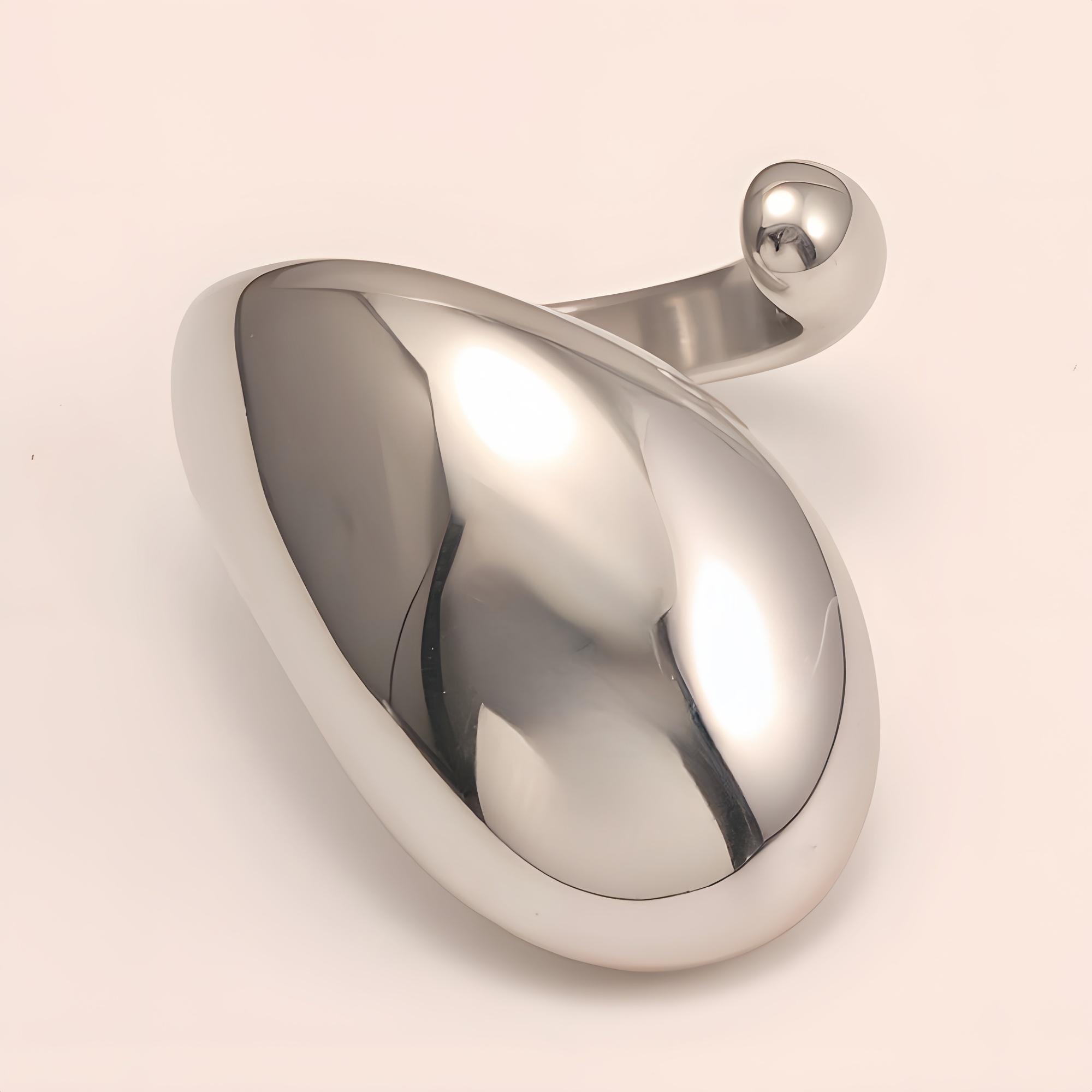 Streamlined Stainless Steel Ring for Women | G003175-JinBaoJewerly