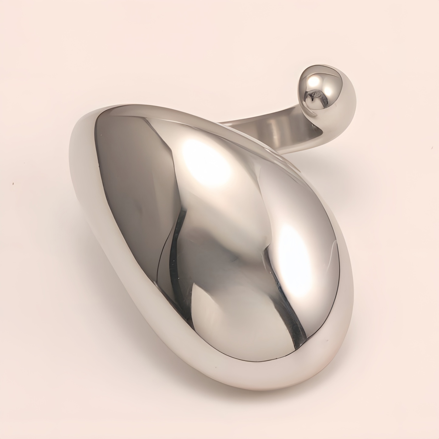 Streamlined Stainless Steel Ring for Women | G003175-JinBaoJewerly