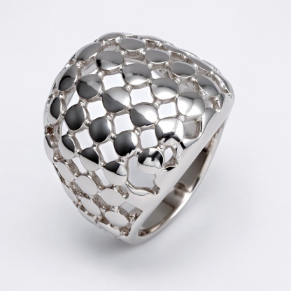 Metallic Texture Grid Ring - Trendy and Versatile Unisex Accessory | G00343-JinBaoJewerly