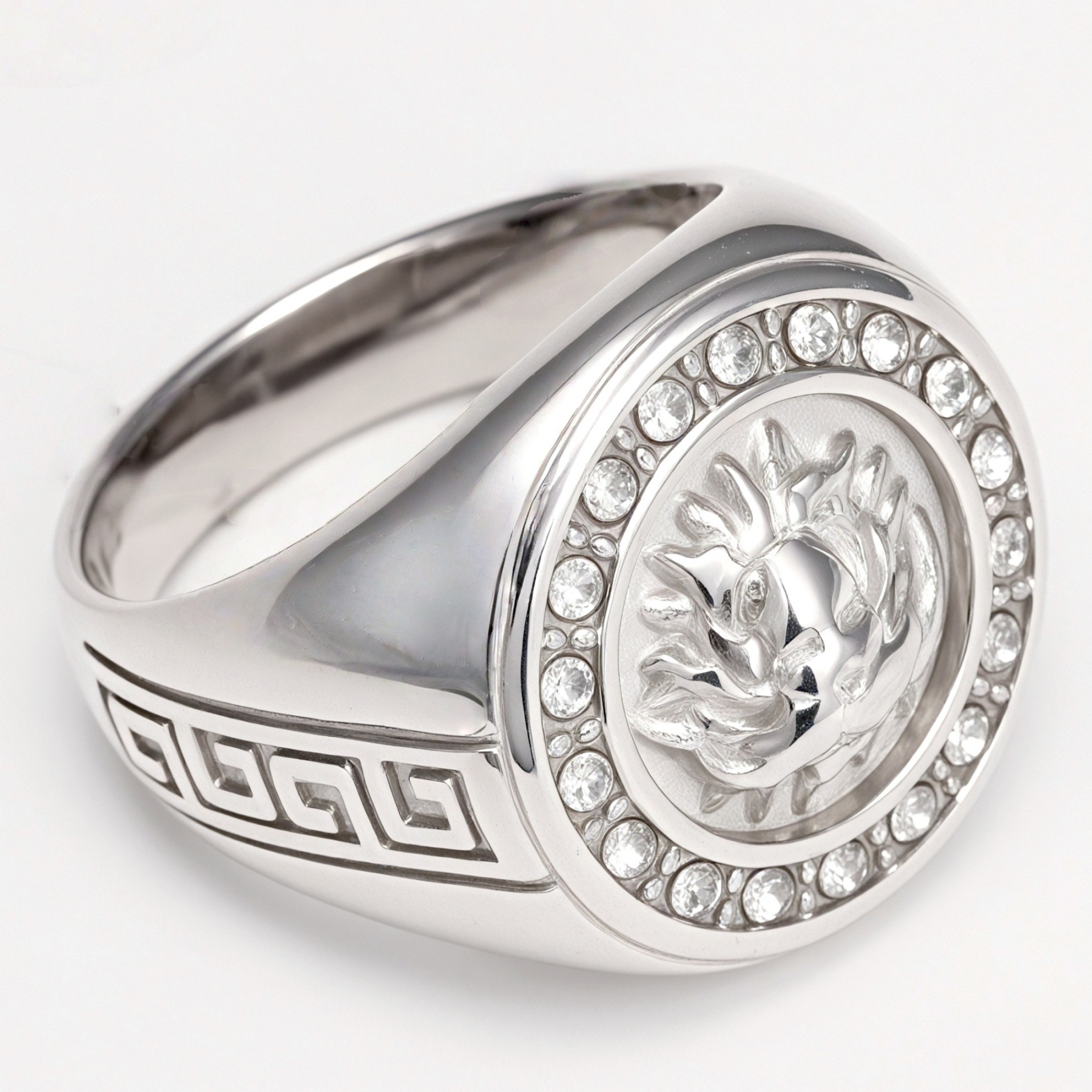 Metal - Carved Diamond - Inlaid Ring - Trendy Myth - Inspired Unisex Accessory | DZ1021-JinBaoJewerly