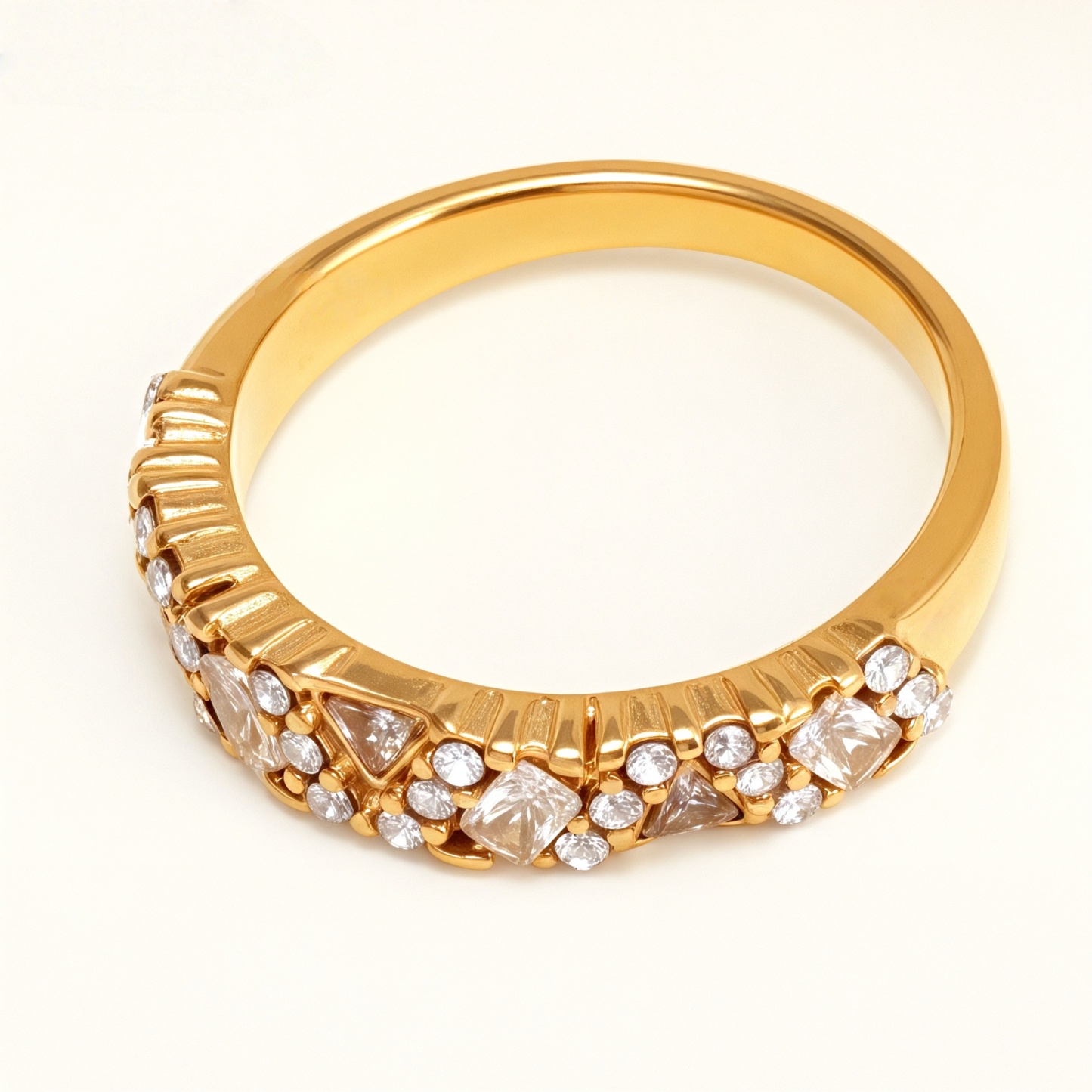 Classic Metal Diamond - Inlaid Luxurious Ring - Trendy and Shiny Unisex Accessory | N001996JB-JinBaoJewerly