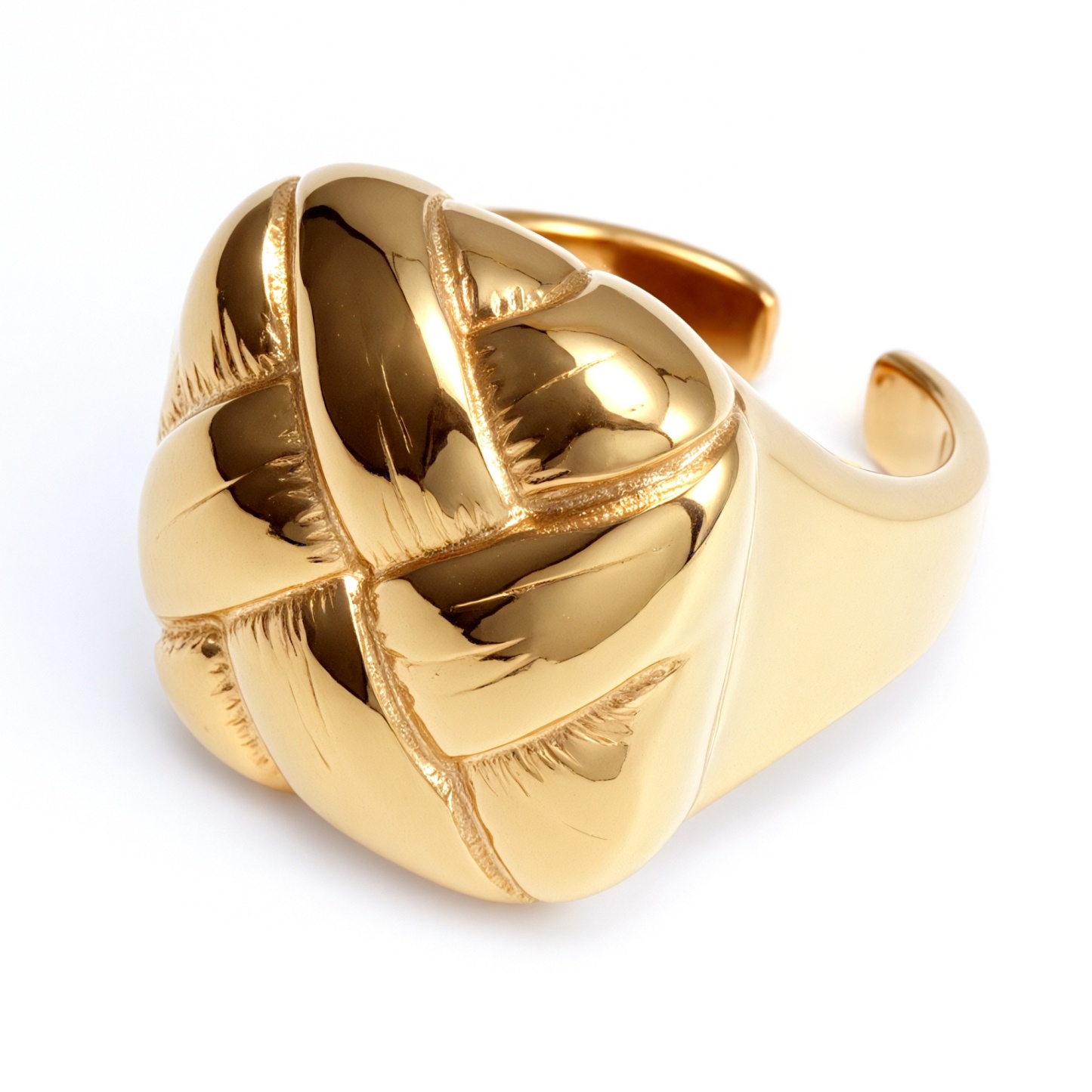 Metal Artistic Braided Open - Ring - Trendy and Versatile Unisex Accessory | G004155-JinBaoJewerly