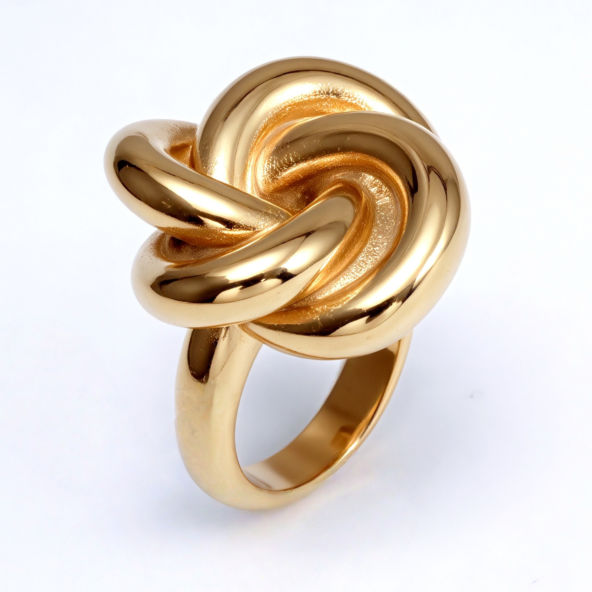 Fashionable Gold/Silver Knot Ring - Eye - Catching Accessory for Stylish Outfits | G004581-JinBaoJewerly