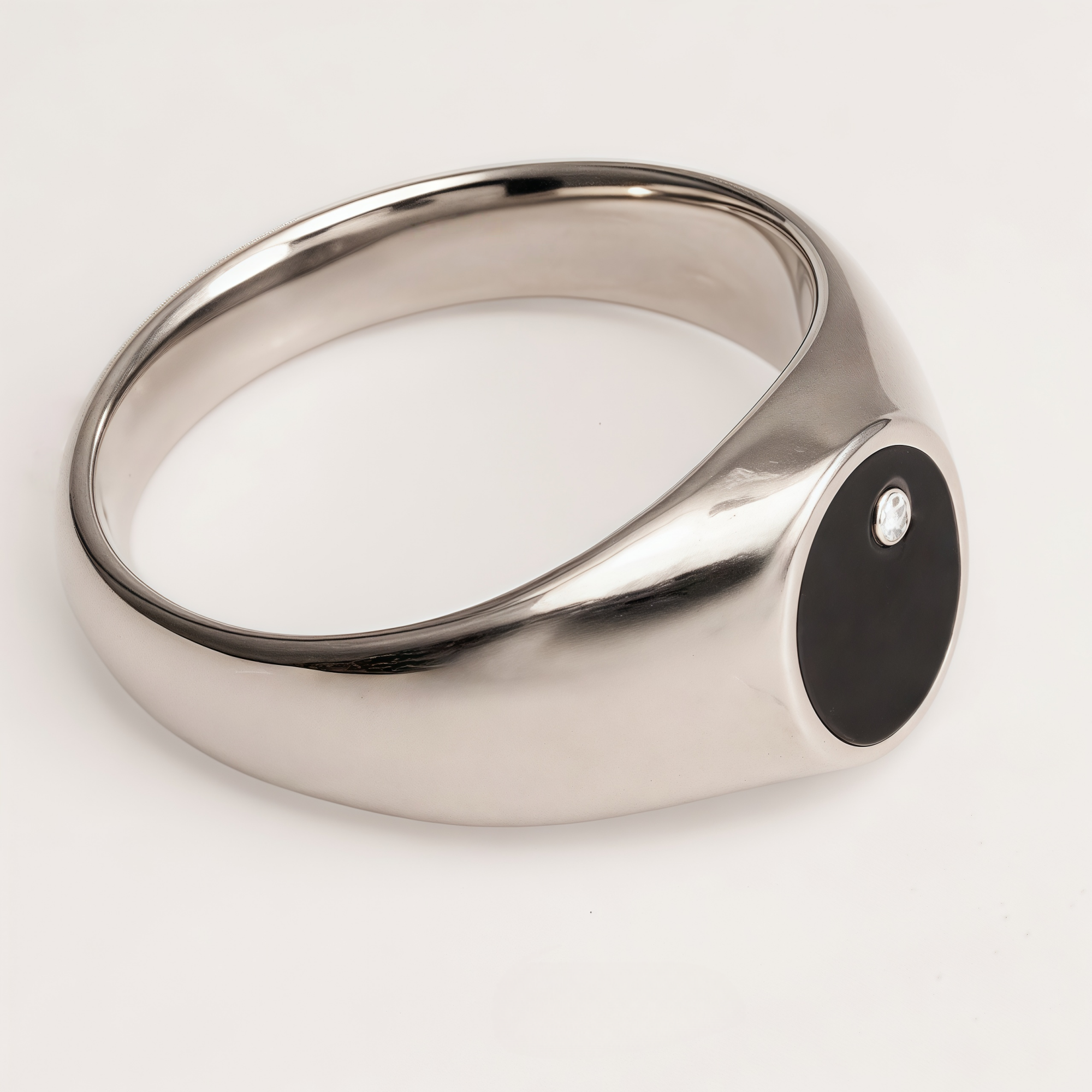 Classic Metal Black - Circle Ring - Trendy Unisex Accessory | QIDZ-1-JinBaoJewerly