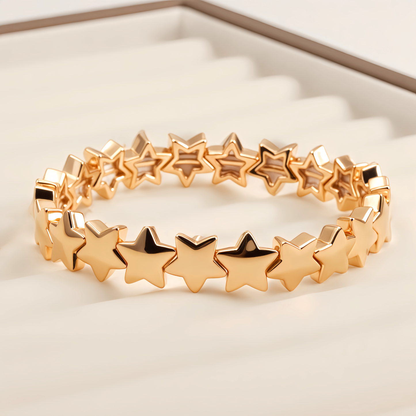 Dainty Gold Plated Star Charm Bracelet