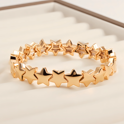 Dainty Gold Plated Star Charm Bracelet