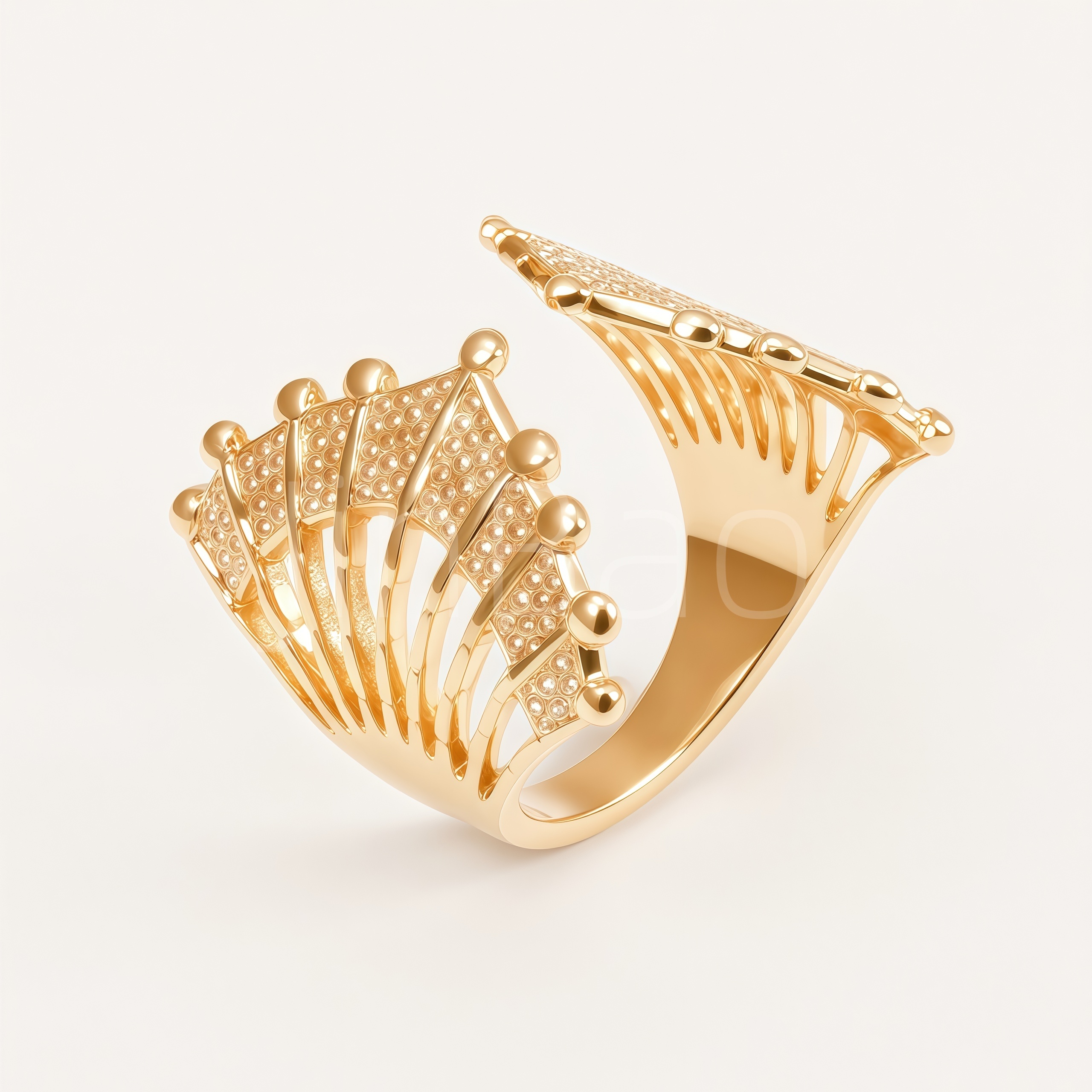 Assorted Abstract Organic Fluid Women Ring Set
