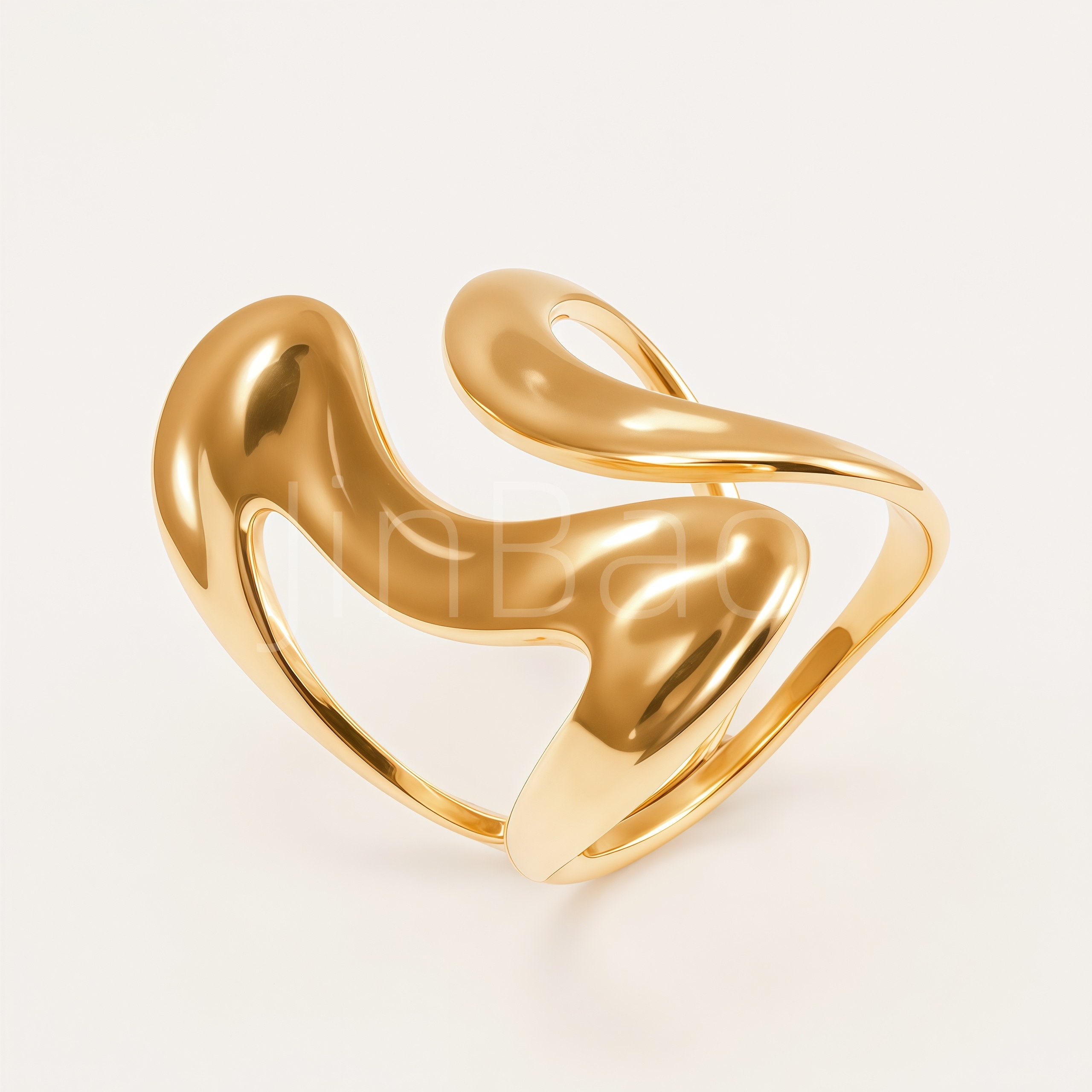 Assorted Abstract Organic Fluid Women Ring Set