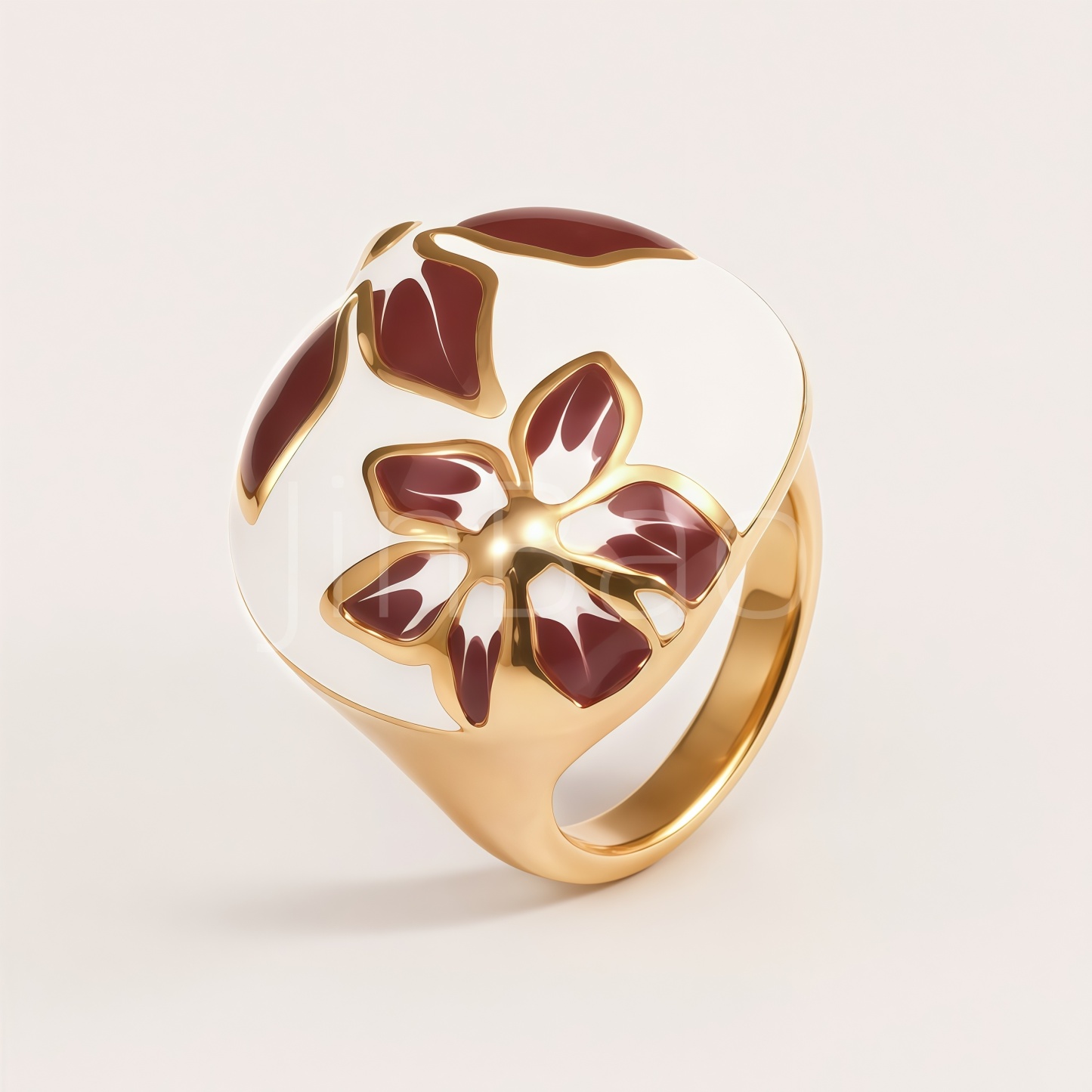 Romantic Floral Pattern Stainless Steel Ring Women's Ring | G004607