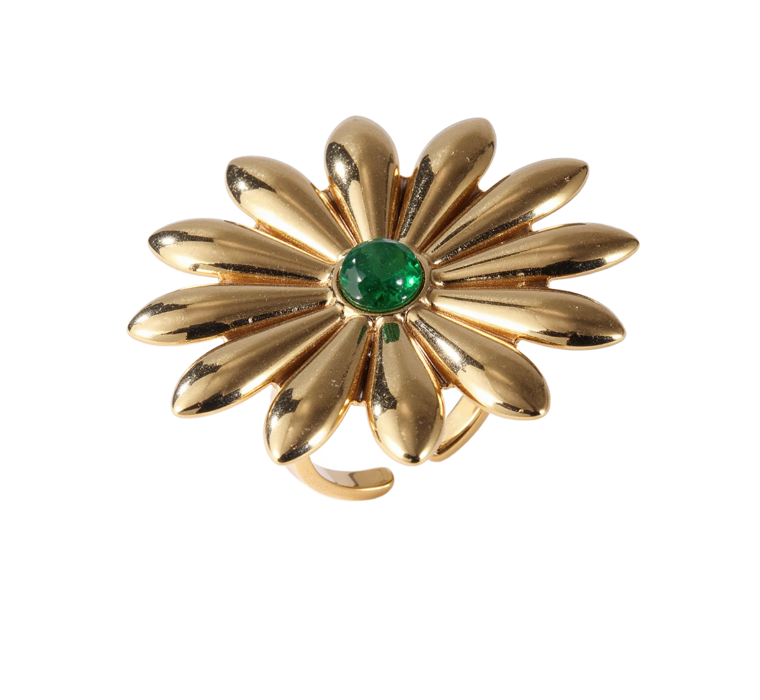 Green Petal Ring - Creative Jewelry for Women | G005546-JinBaoJewerly