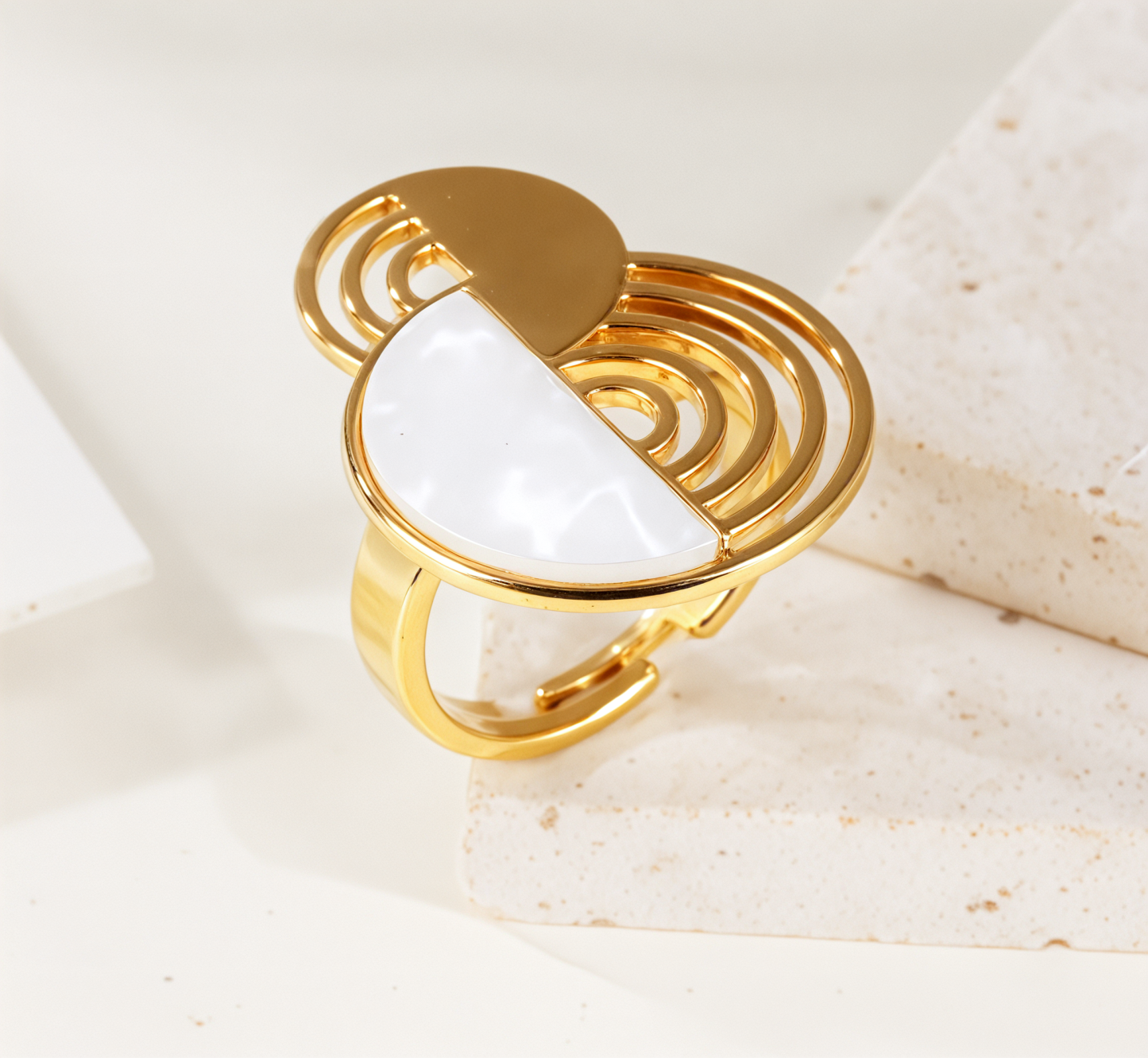 Rhythm of Seashell - Creative Graphic Ring for Women | G005607-JinBaoJewerly