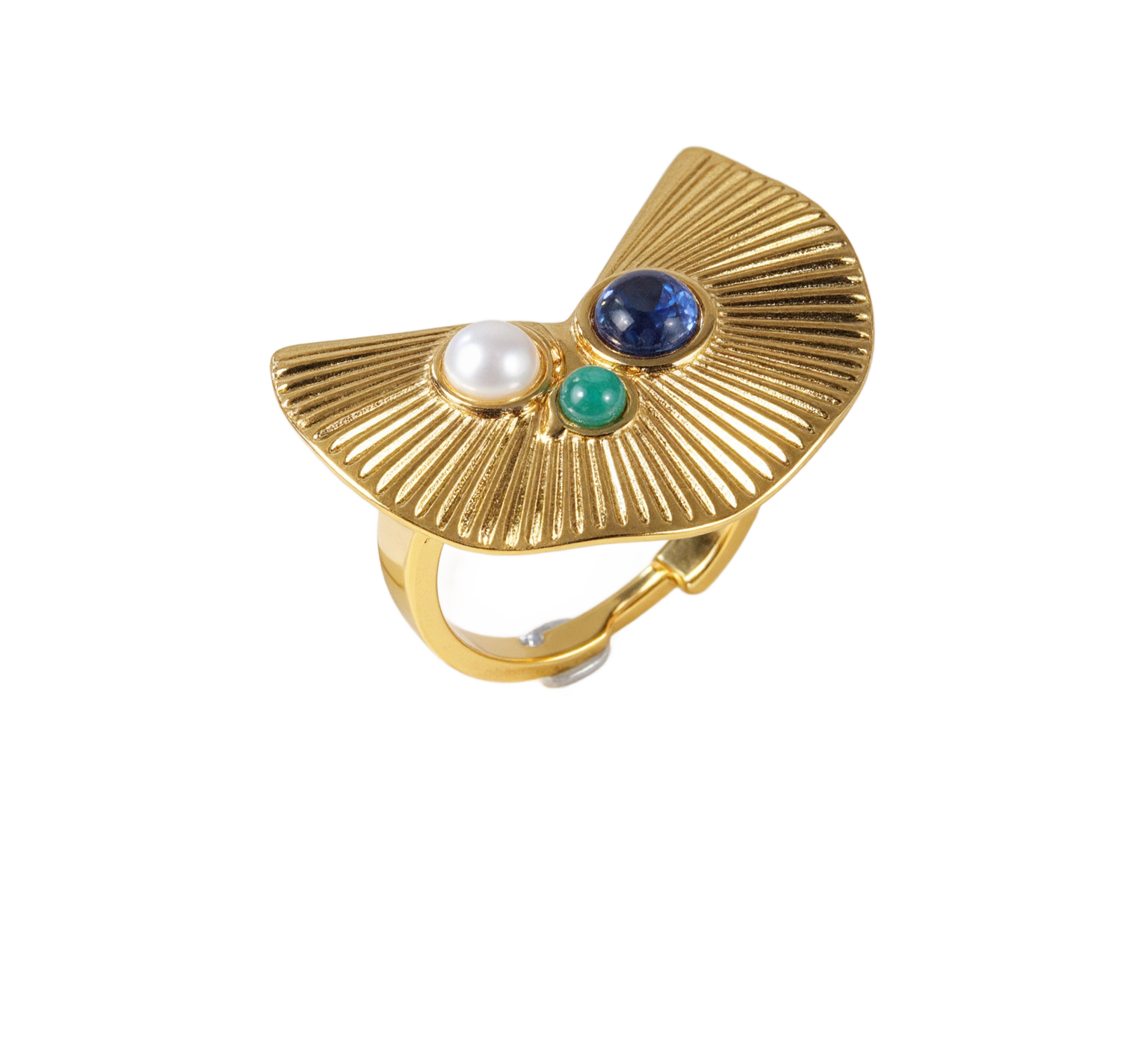 Elegance of Fan - Gemstone & Pearl Ring for Women | G005592-JinBaoJewerly