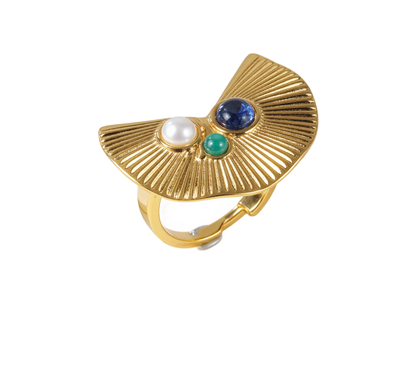 Elegance of Fan - Gemstone & Pearl Ring for Women | G005592-JinBaoJewerly