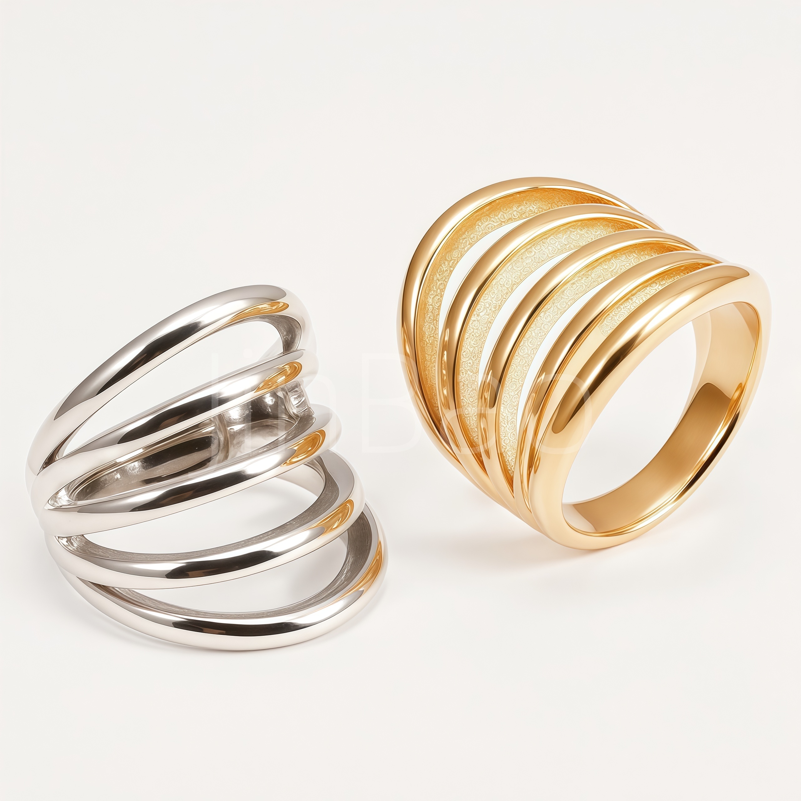 Minimalist Multi-Layer Crossover Ribbon Women Ring | E00593