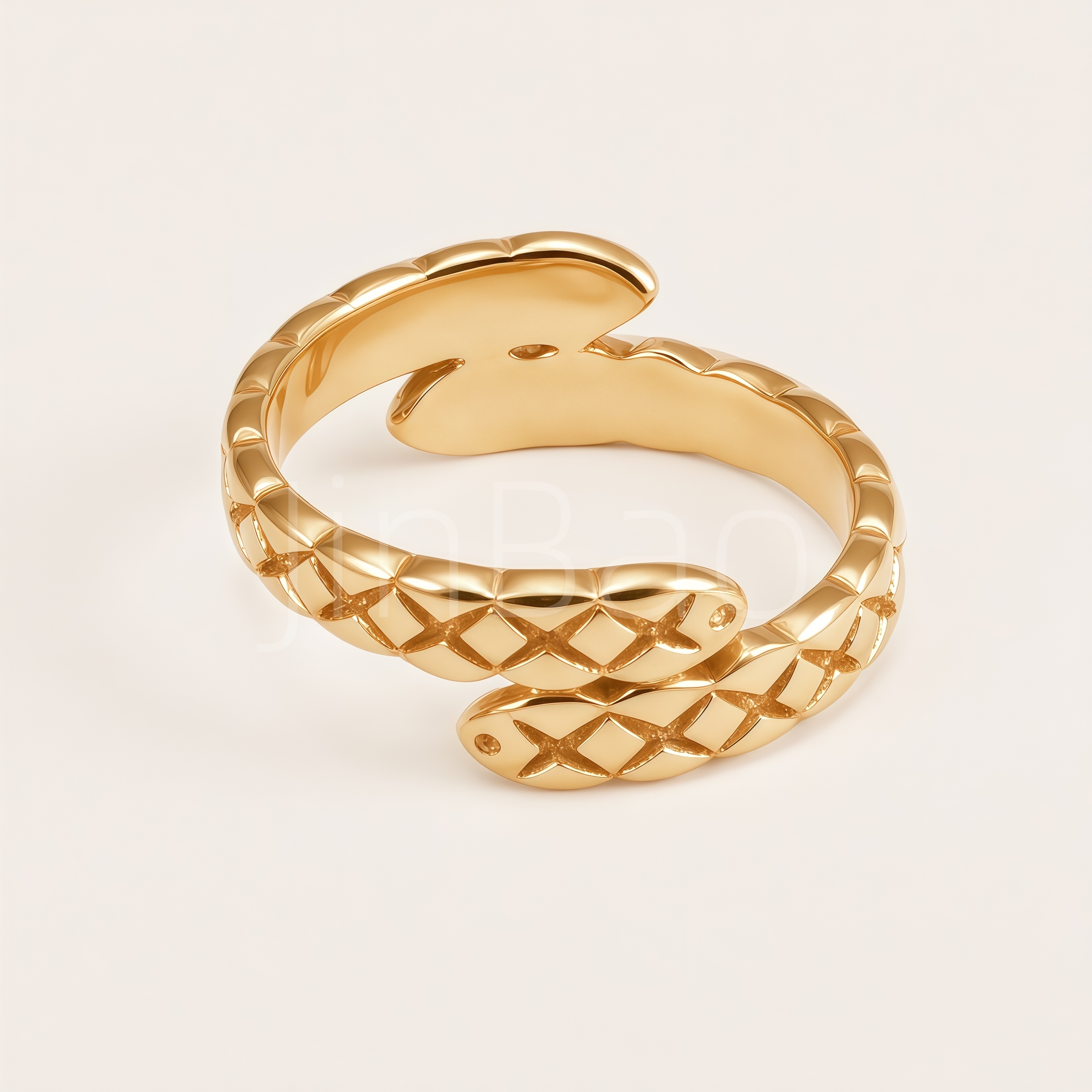 Vintage Gothic Textured Snake Wrap Ring for Women | E00481