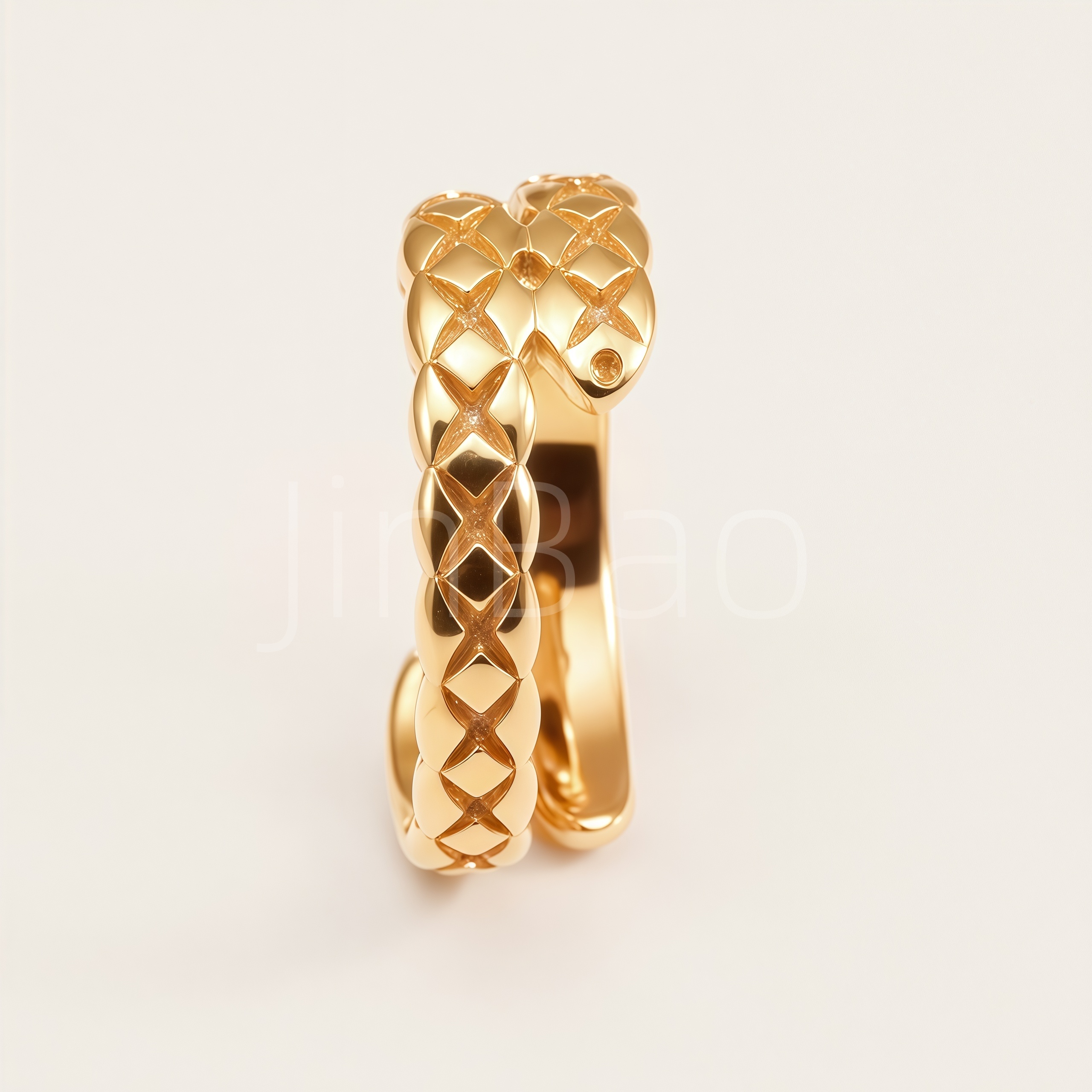 Vintage Gothic Textured Snake Wrap Ring for Women | E00481