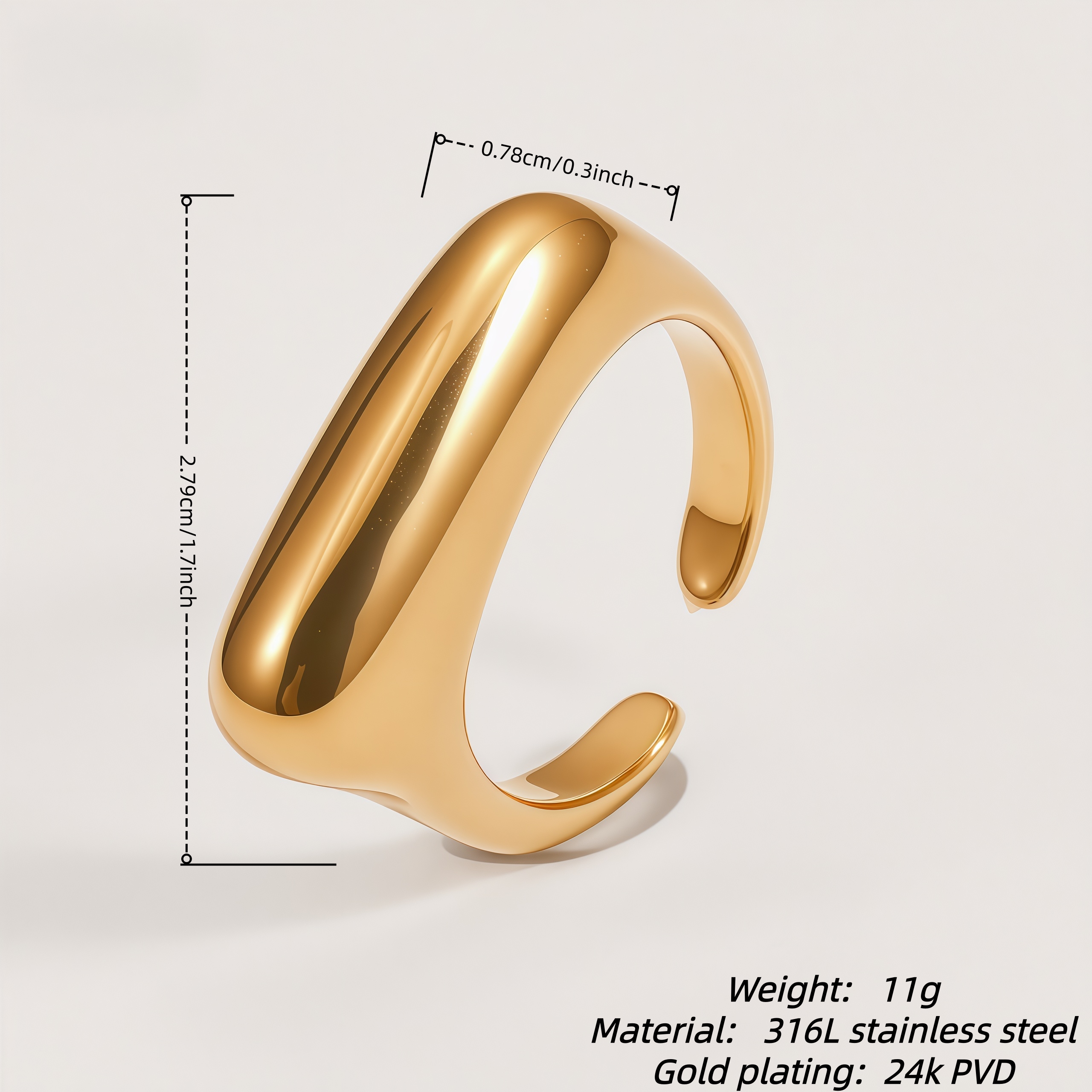 Simple Stainless Steel Ring Women's Ring | G004332-1