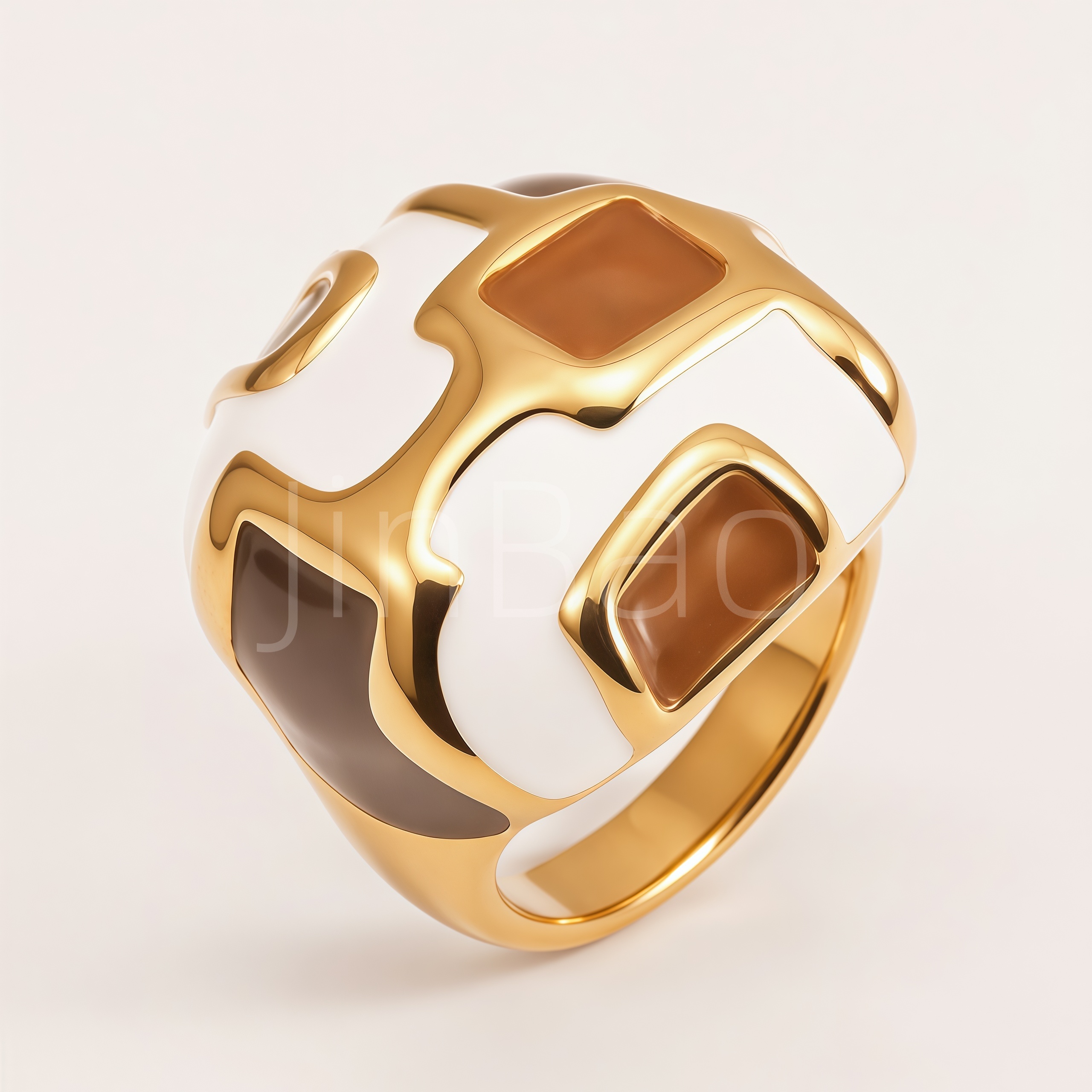 Women Chunky Dome Statement Ring Set | E00571