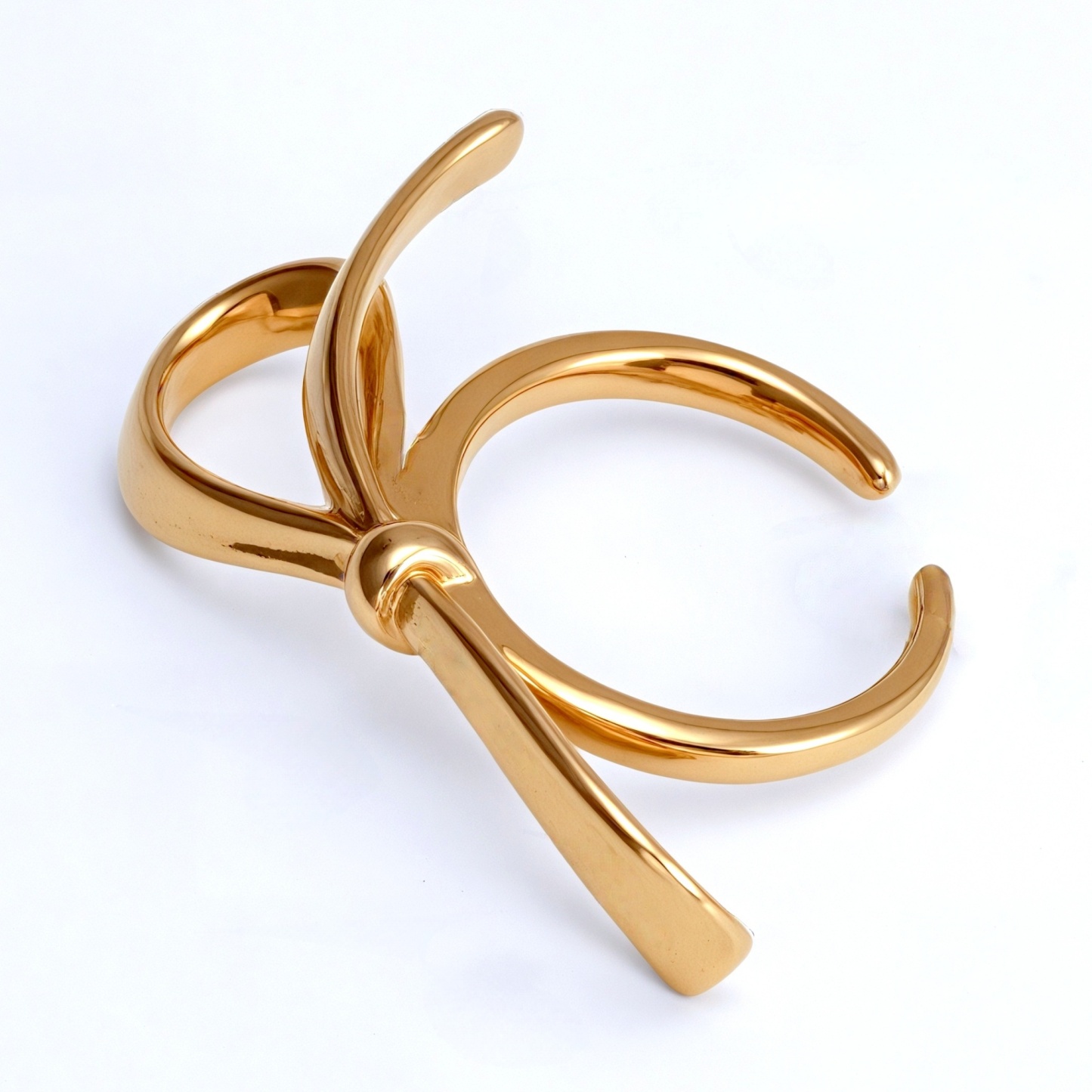 Gold/Silver Bow - Shaped Open Ring - Sweet and Stylish Jewelry | G004948-JinBaoJewerly