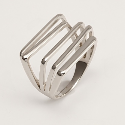 Gold/Silver Multi - Layered Line Ring - Minimalist and Stylish Jewelry | G005583-JinBaoJewerly