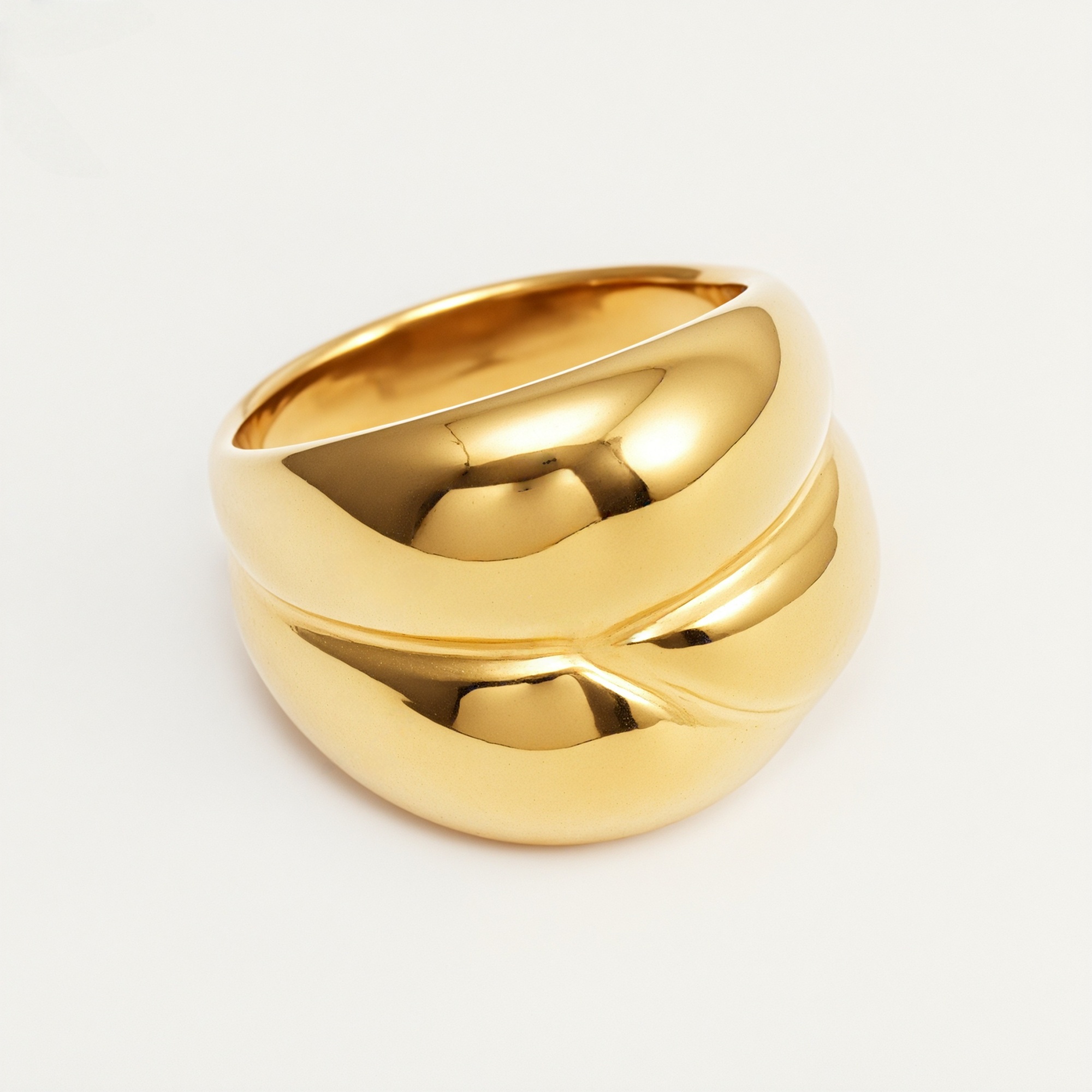 Metallic Texture Geometric Ring - Trendy and Versatile Unisex Accessory | G00331-JinBaoJewerly