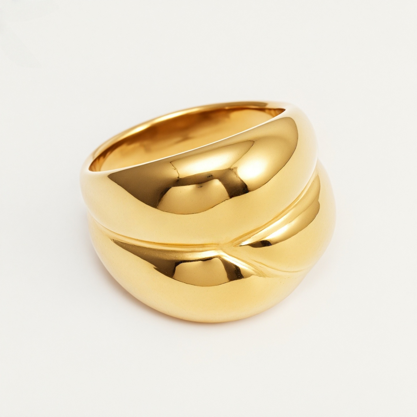 Metallic Texture Geometric Ring - Trendy and Versatile Unisex Accessory | G00331-JinBaoJewerly