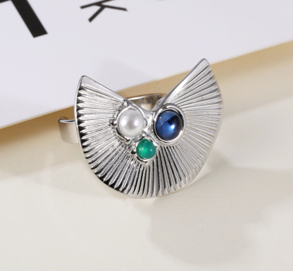 Elegance of Fan - Gemstone & Pearl Ring for Women | G005592-JinBaoJewerly