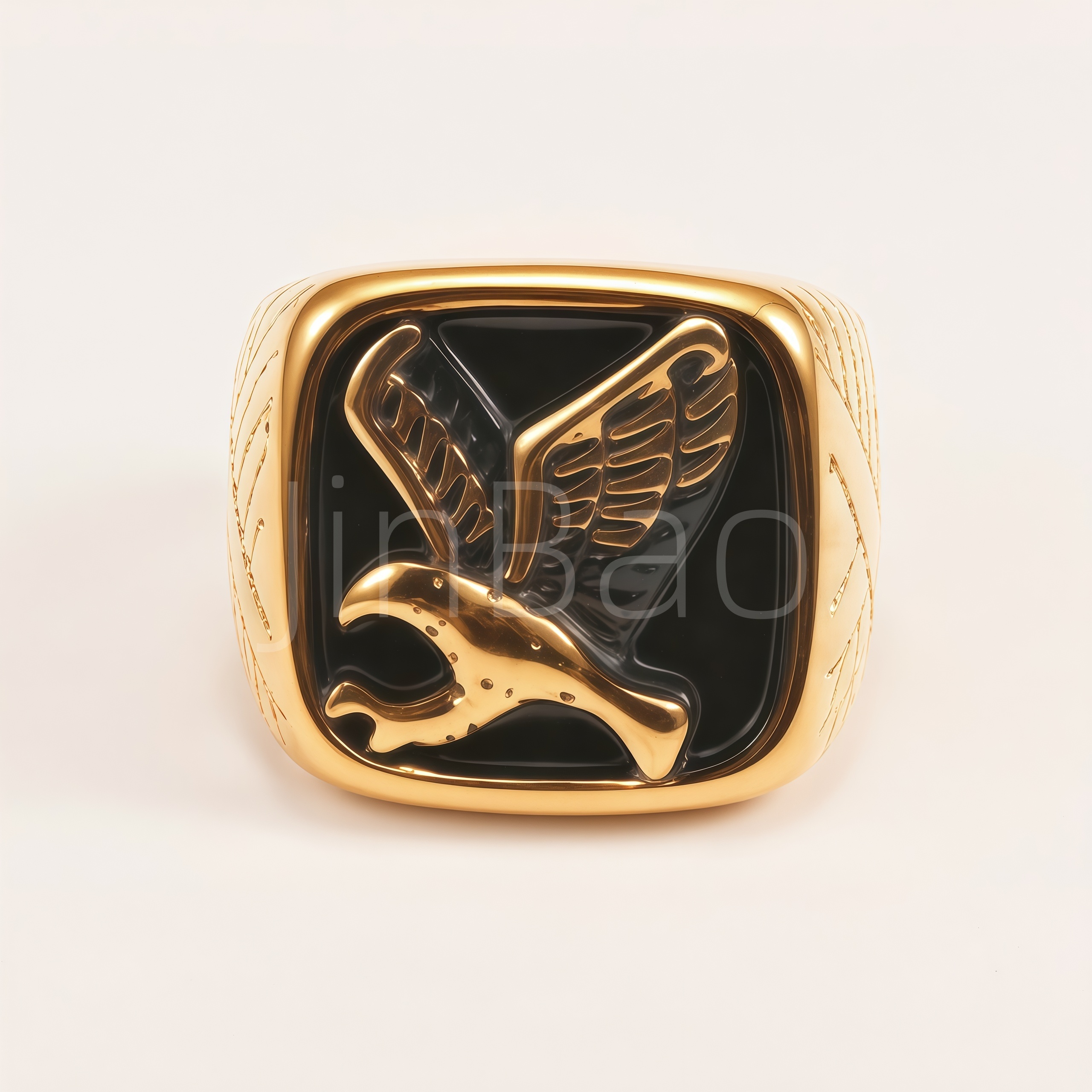 Retro Boys Eagle Seal Stainless Steel Ring | D0481