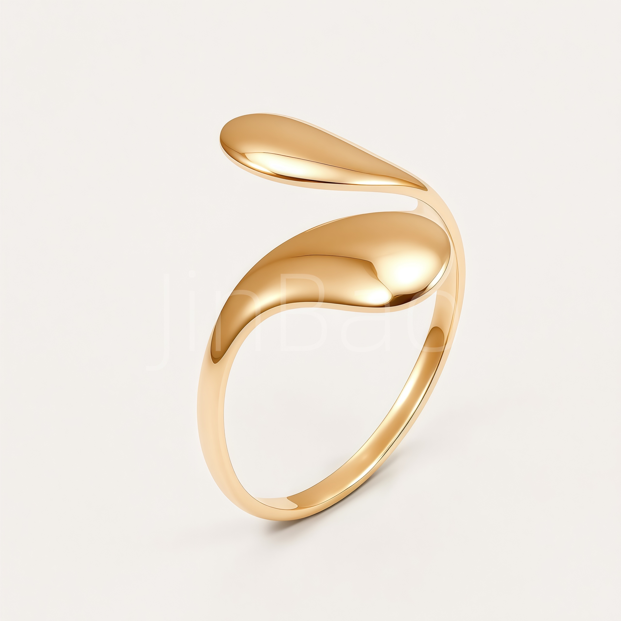 Assorted Abstract Organic Fluid Women Ring Set