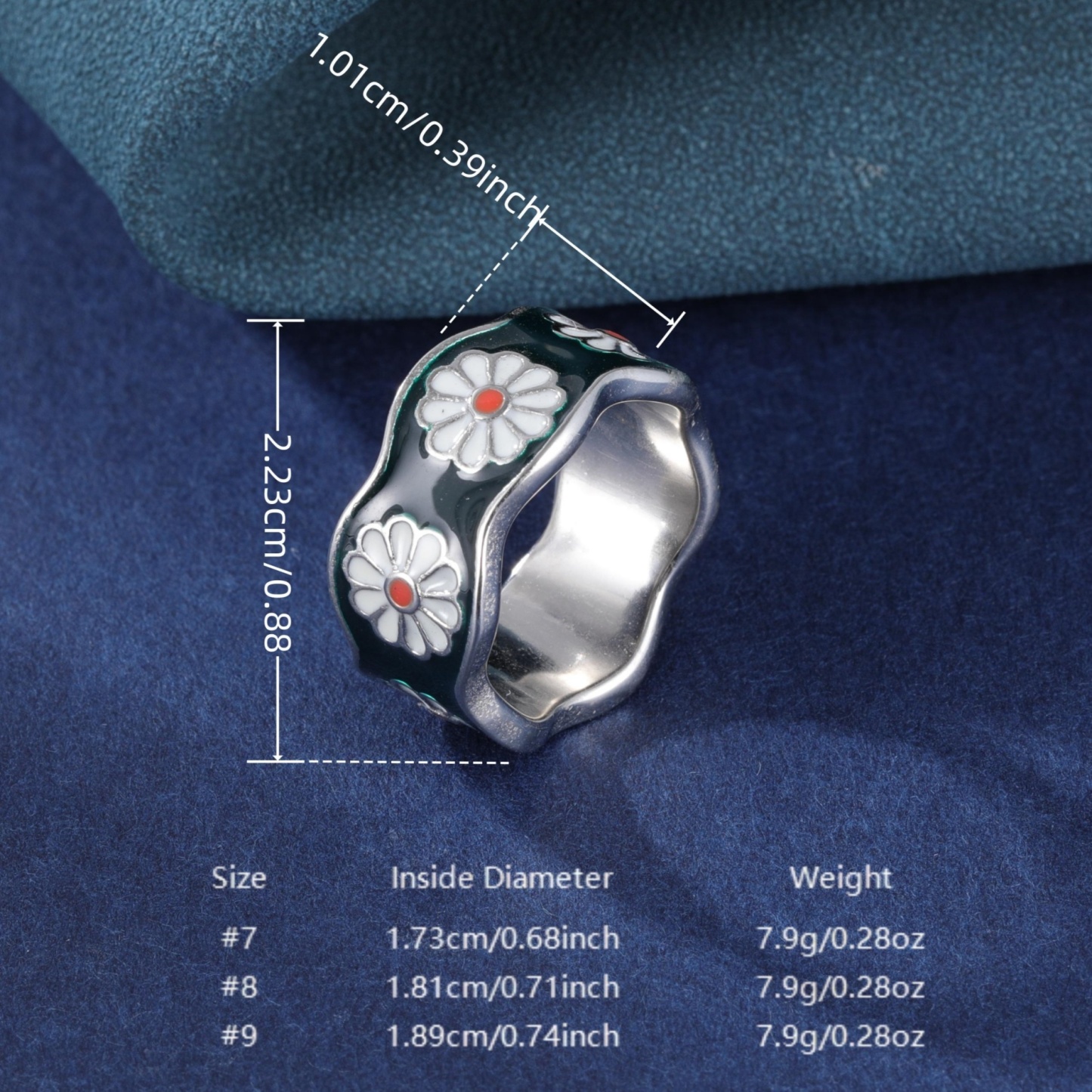 Vintage Floral Pattern Hip Hop Stainless Steel Men's And Women's Universal Ring丨G00861-JinBaoJewerly