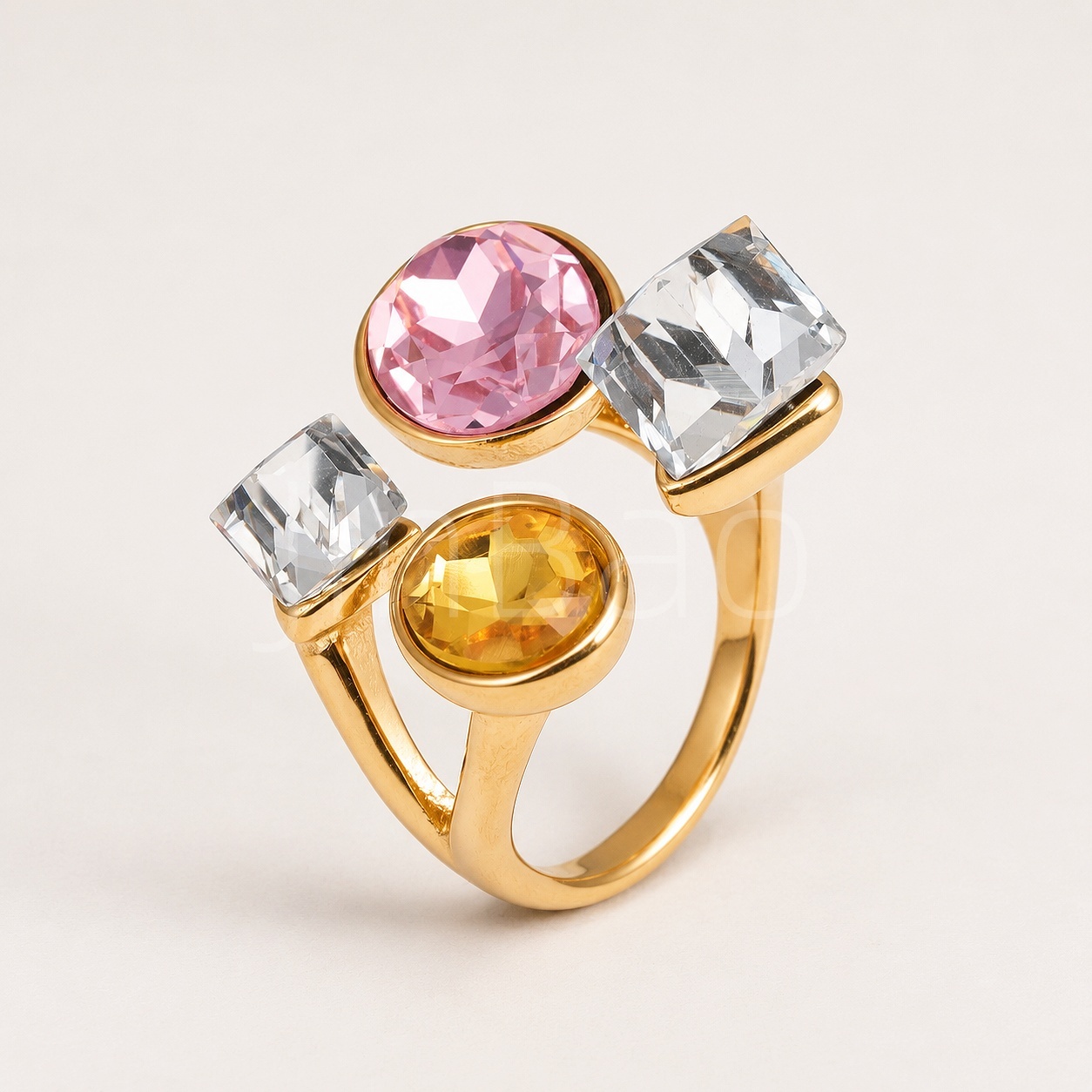 Multi Stones Mixed Cut Rhinestone Ring for Women | 