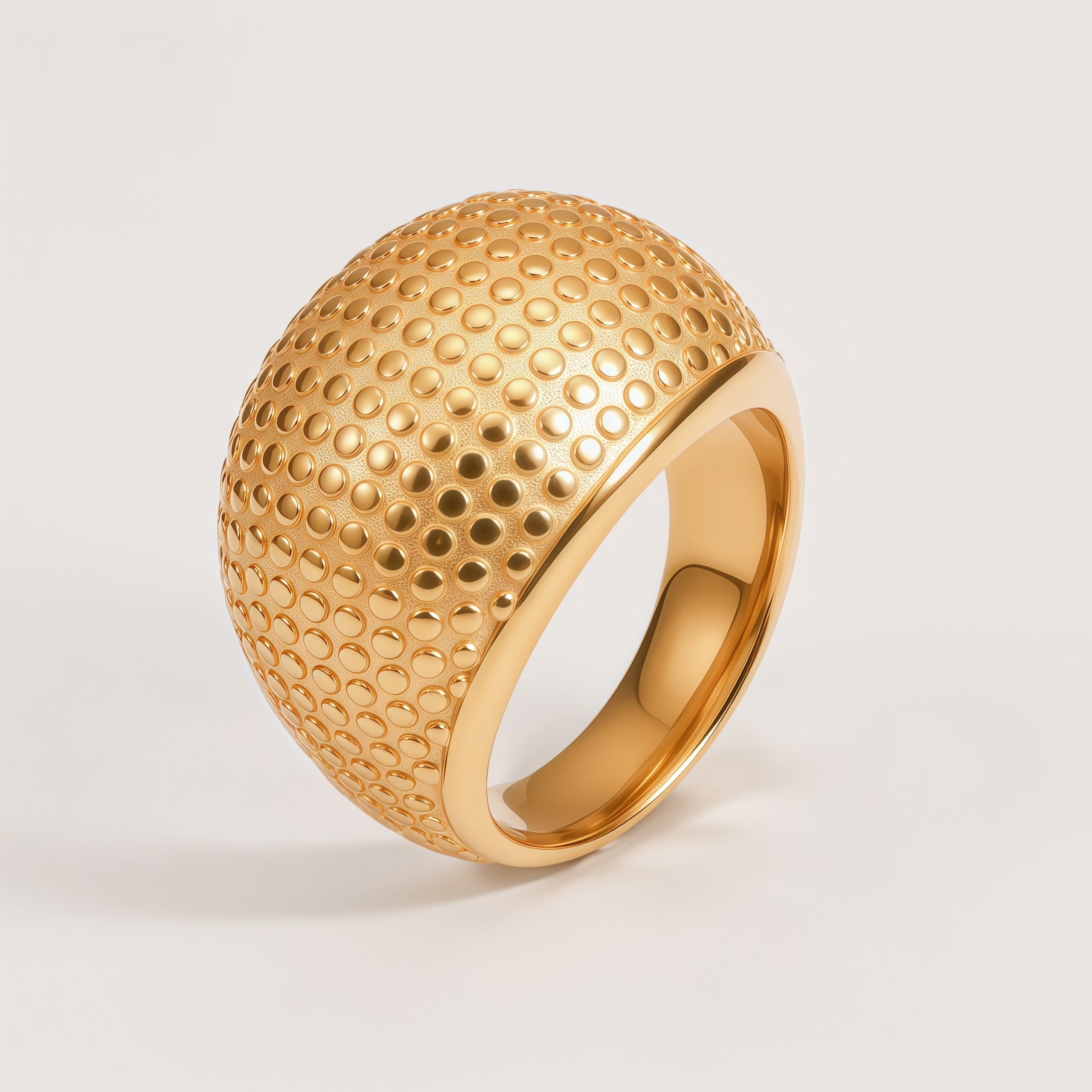Minimalist Beaded Metal Ring Fashion Luxury Design for Women | G00330-JinBaoJewerly