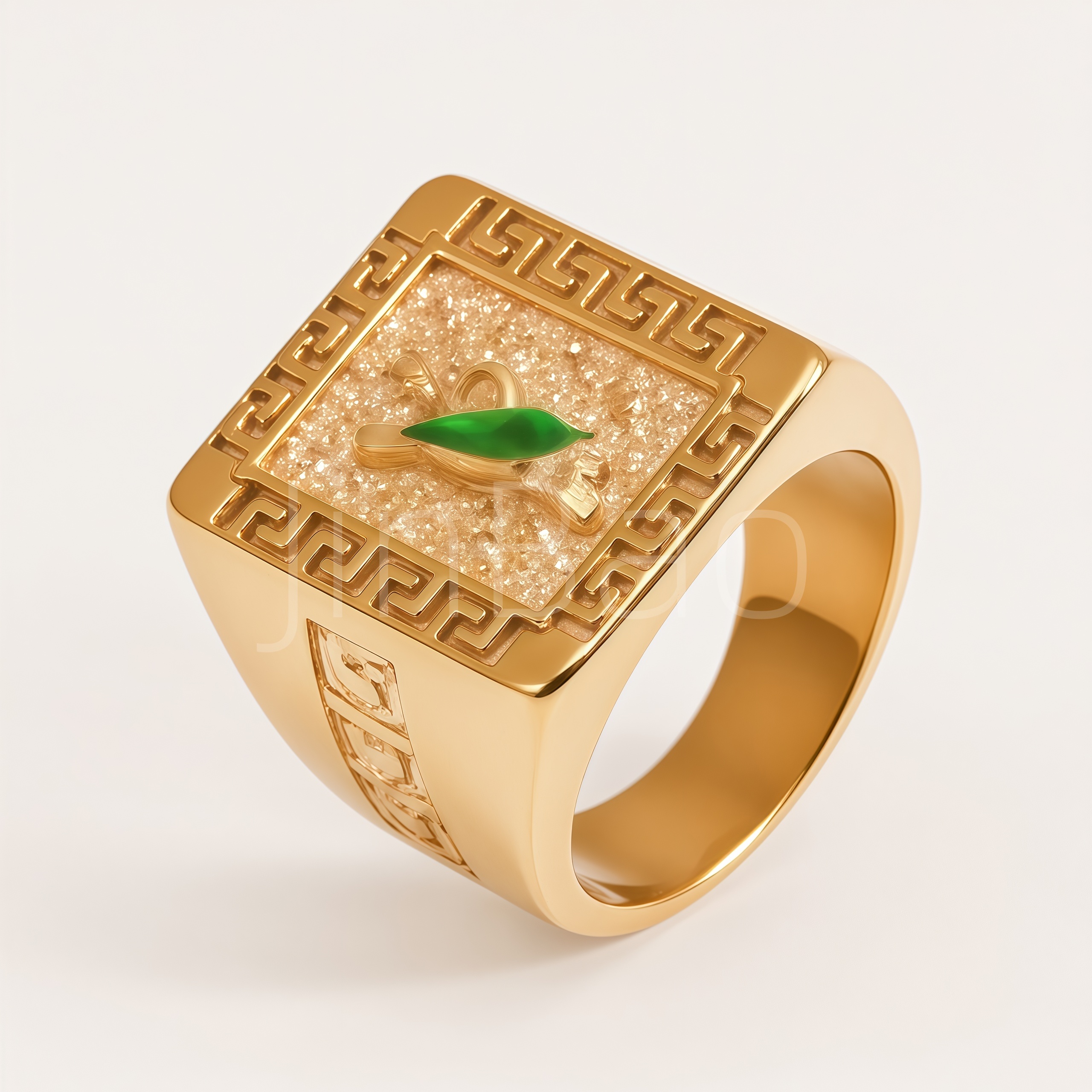 8-Piece Religious Icon Men Signet Ring | D0506